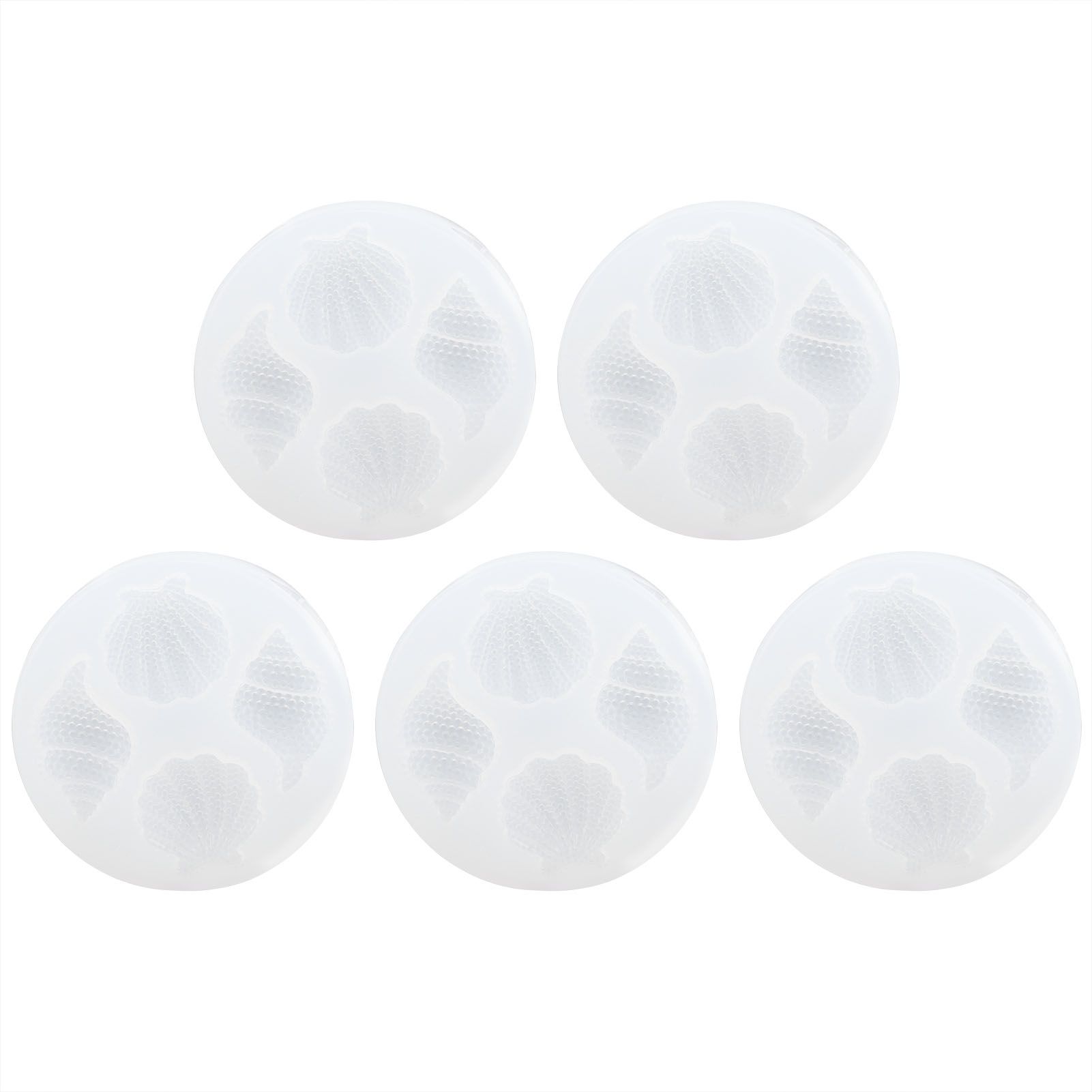 5PCS Silicone Mold Shell Conch Mirror Epoxy DIY Crafts Decoration Mold for