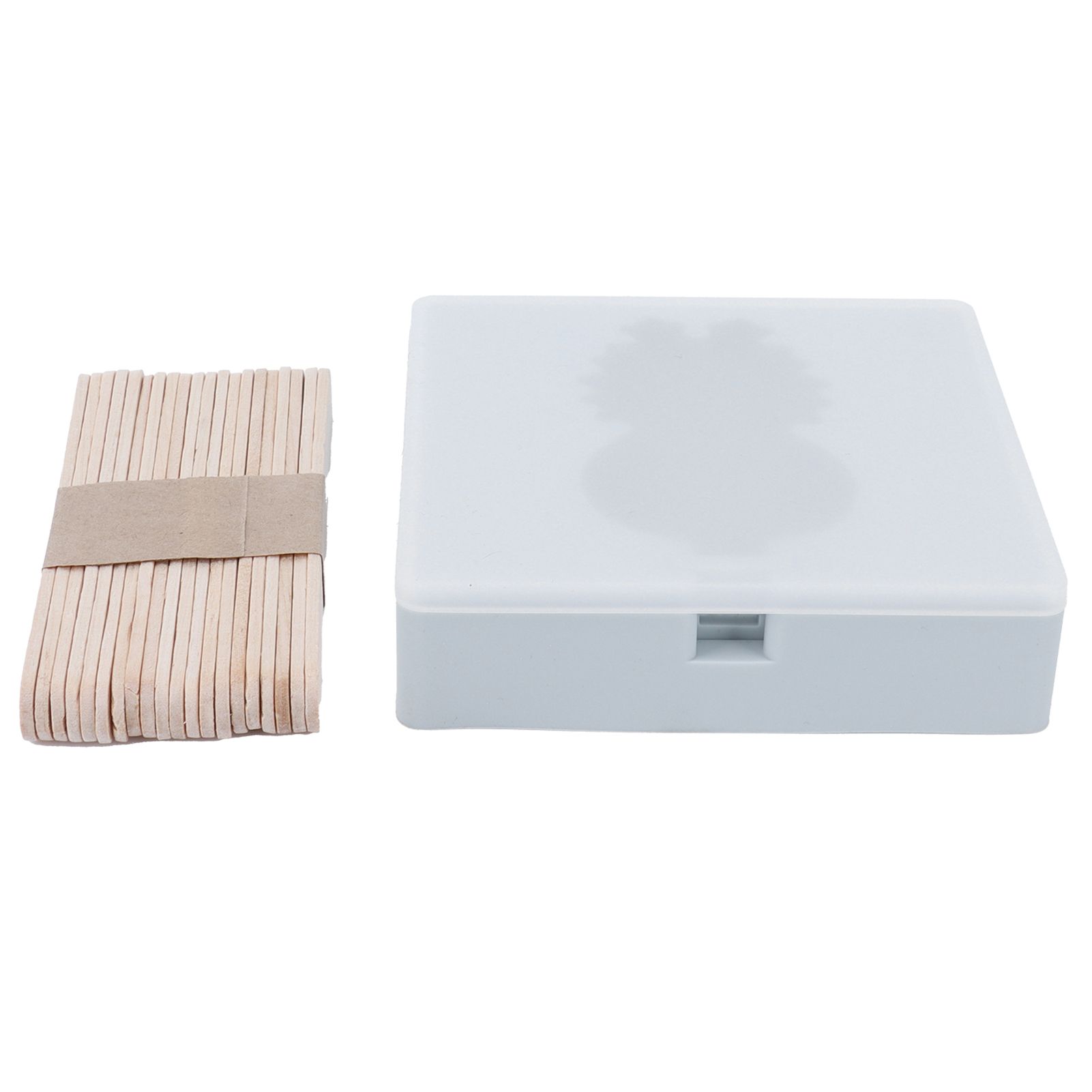 Grey Silicone Mold Cartoon Cute Homemade Ice Cream Mould with Lid and Wooden view 2