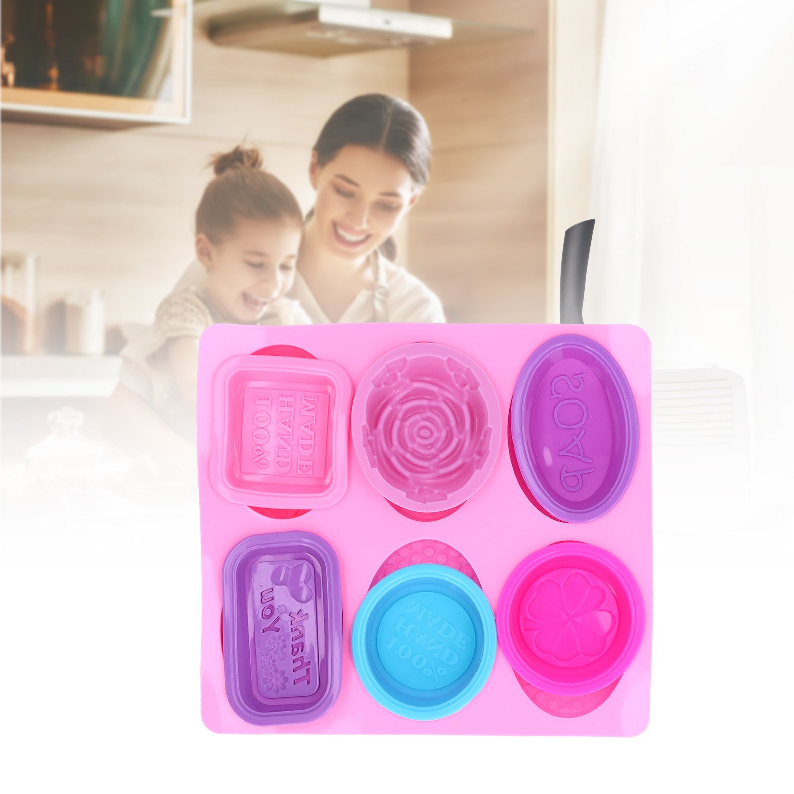7Pcs Silicone Mold Food Grade Portable Multifunctional Cake Mould for Dinner view 12