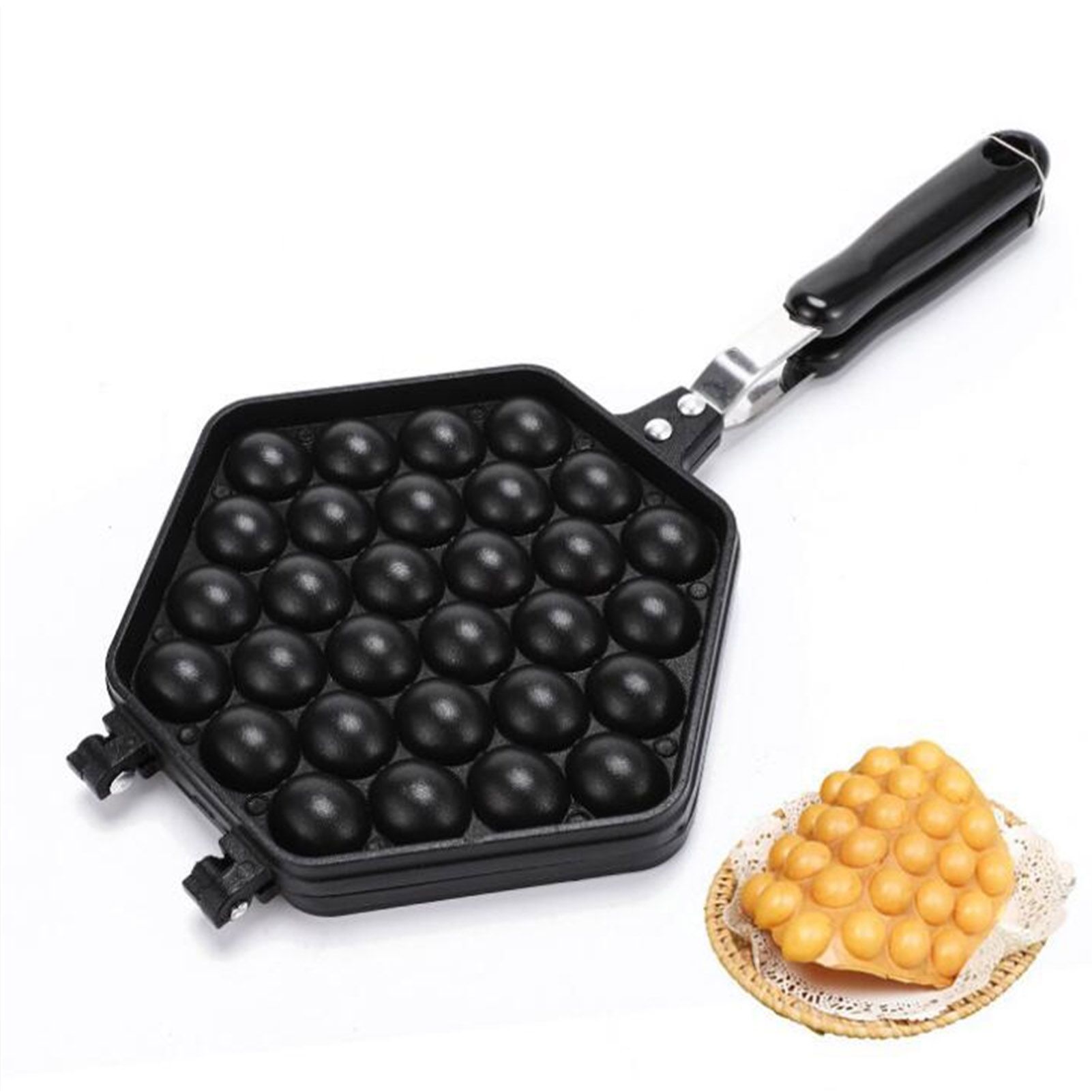 30-Hole Egg Puff Maker Non Stick Aluminium Alloy Egg Puff Mold Pan for Home view 11