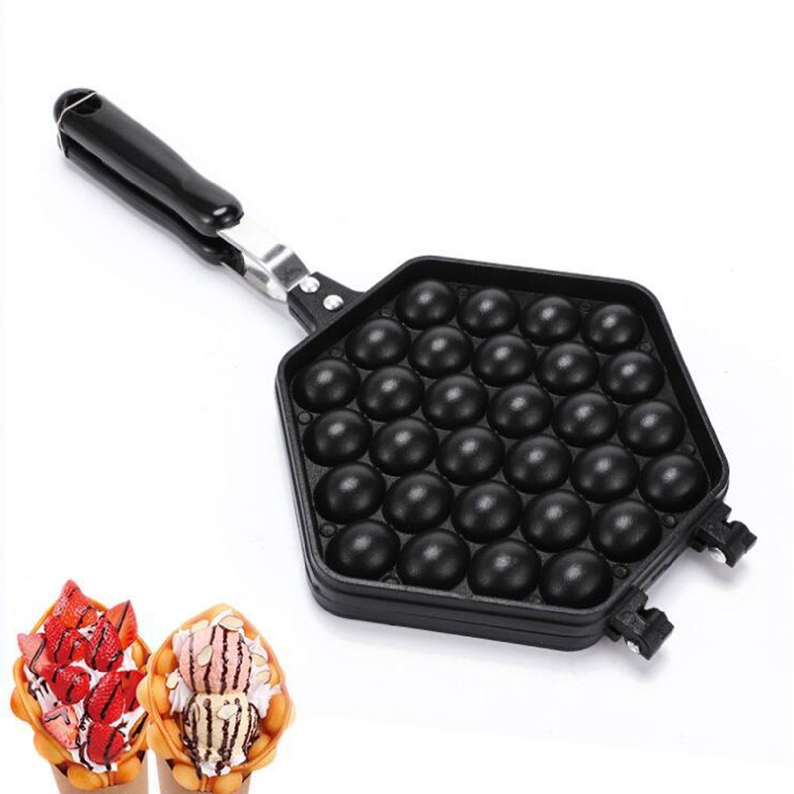30-Hole Egg Puff Maker Non Stick Aluminium Alloy Egg Puff Mold Pan for Home view 12