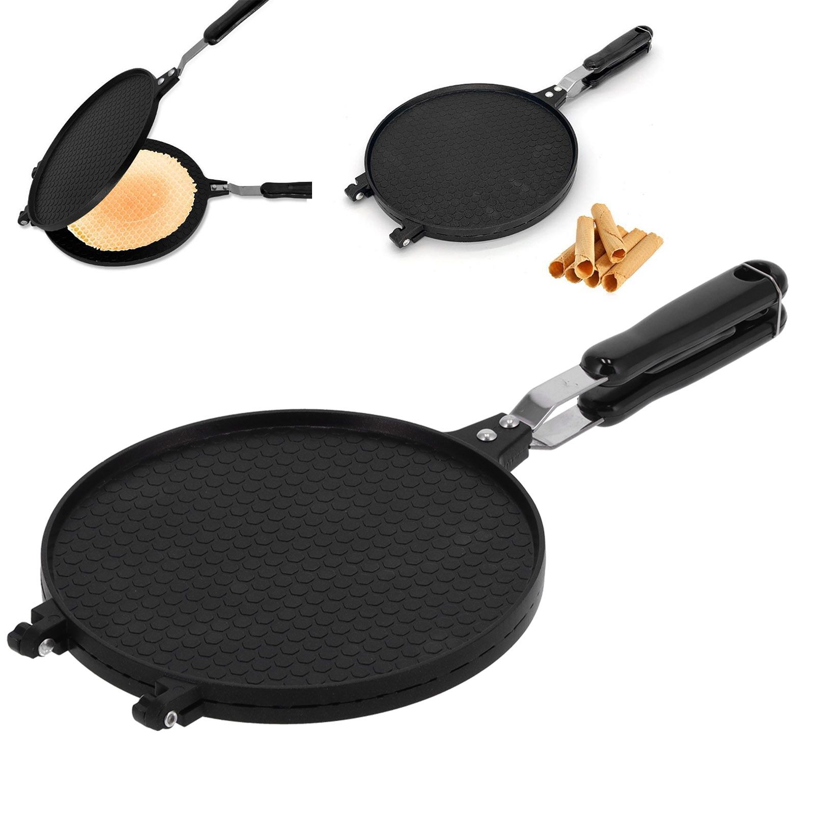 Egg Roll Baking Pan Crispy Omelet Machine Ice Cream Cone Bowl Maker for view 11
