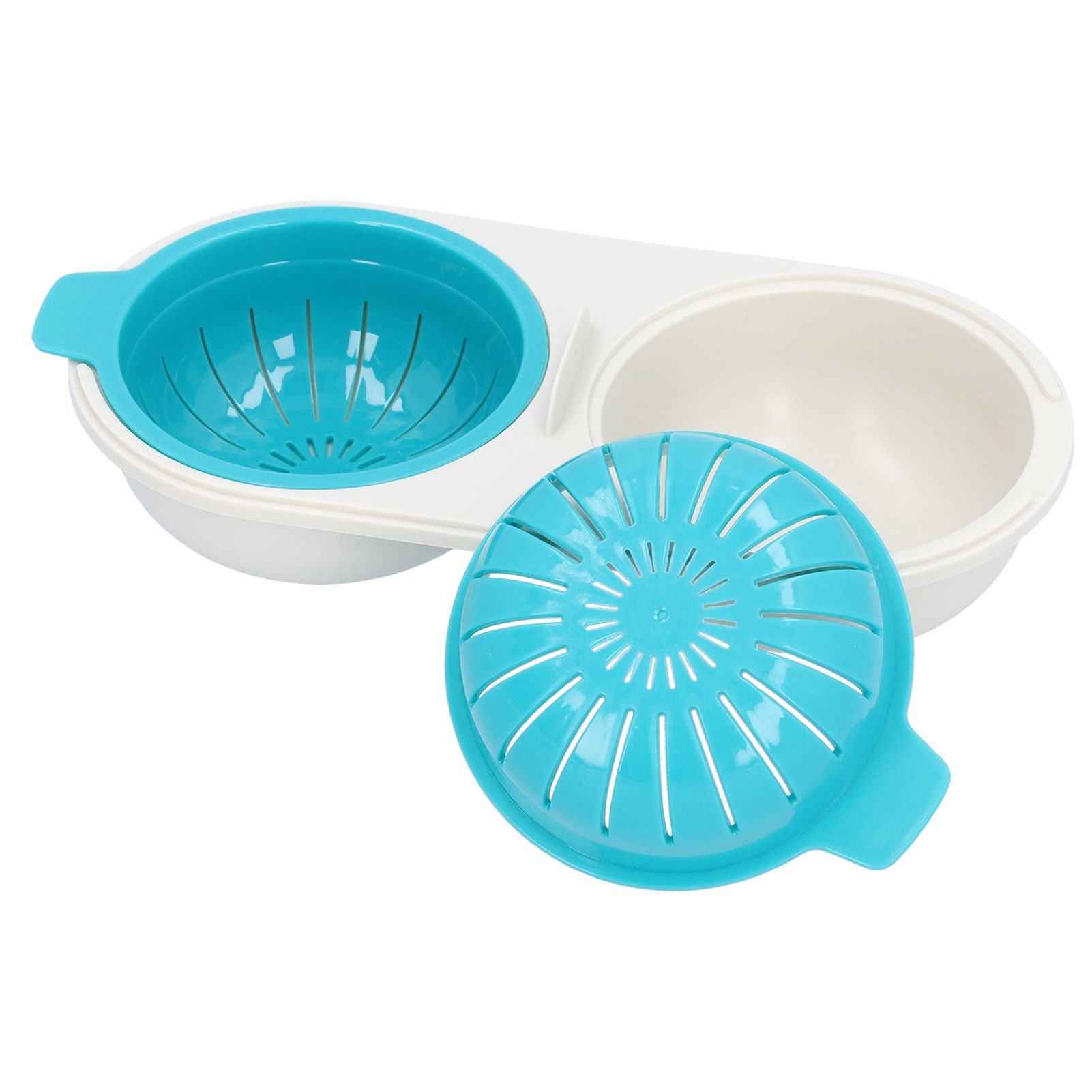 Microwave Egg Poacher Food Grade Double Cup Egg Boiler Cookware Kitchen view 6