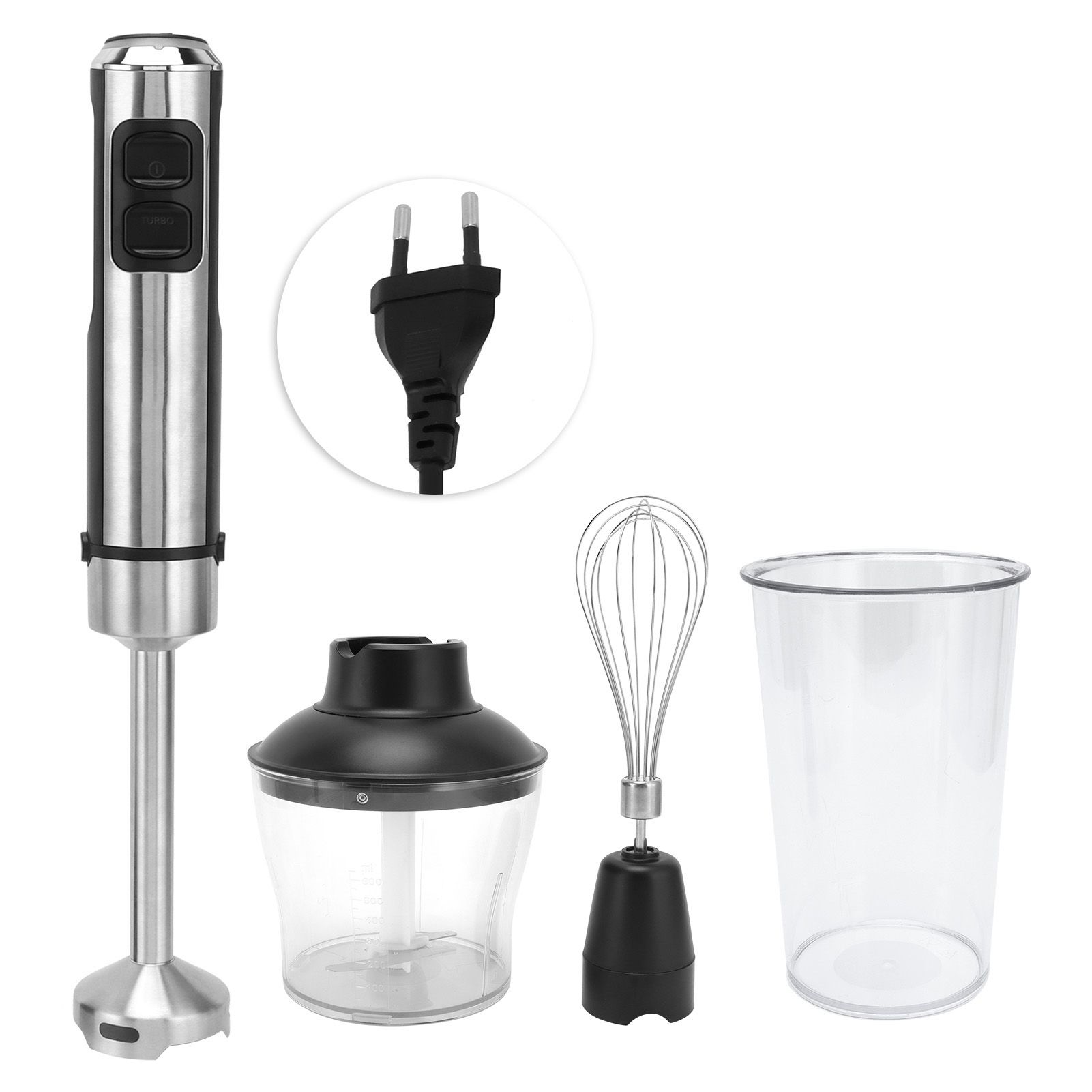 1200W 4in1 Food Mixer Stainless Steel Multifunctional HandHeld Food Blender view 2