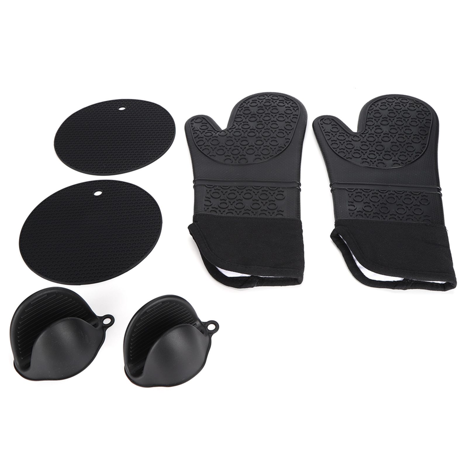 6Pcs/Set Oven Mitts Hand Clip Pot Holder Silicone Heat Insulation Gloves view 2