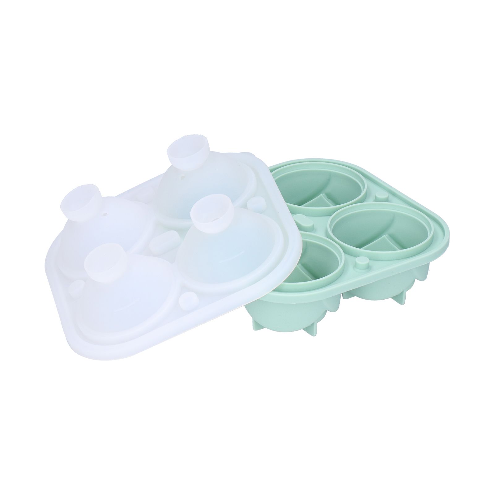 4‑Grid Rose Shape Ice Mold Silicone Ice Cube Mold Tray Container for Home Bar view 5