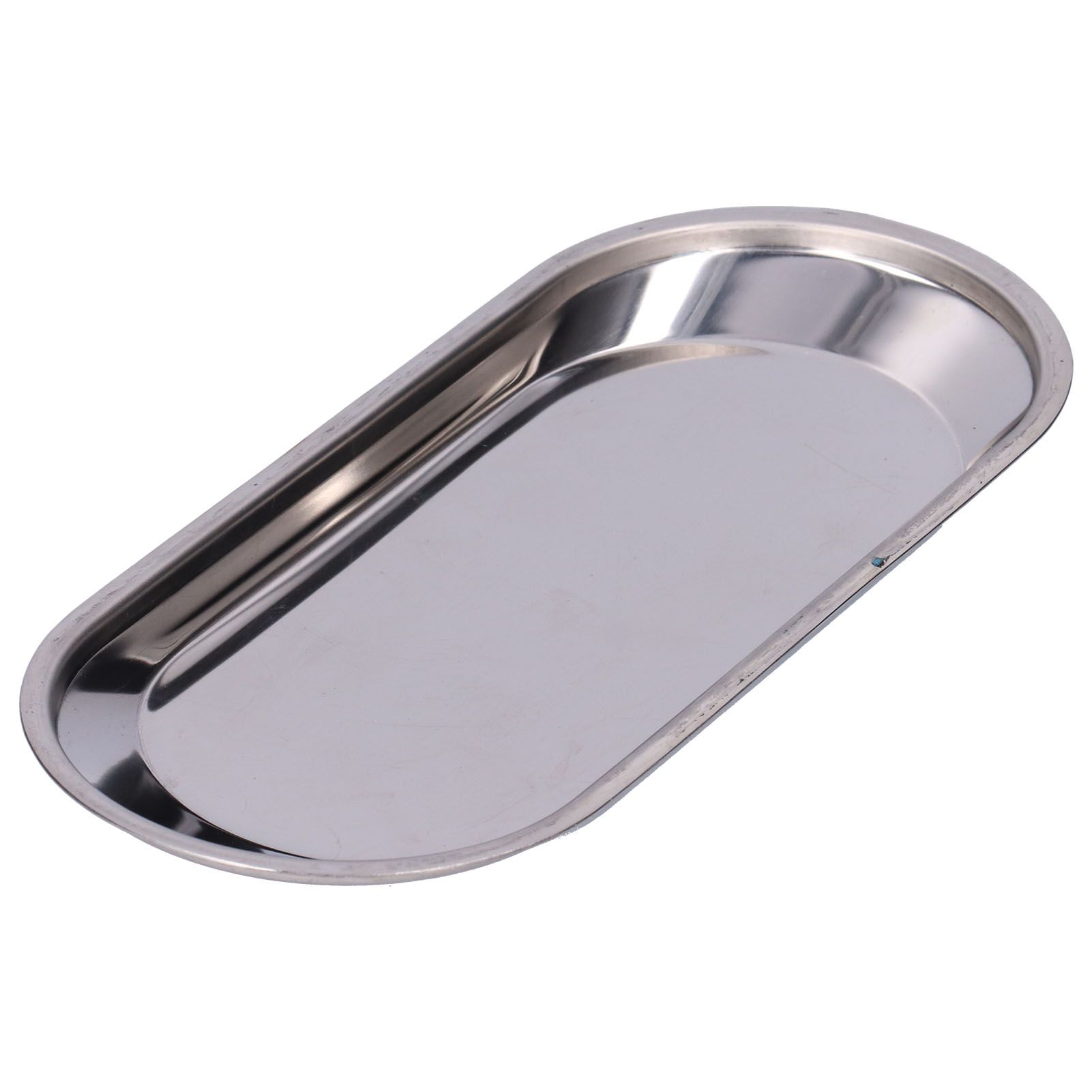 Small Plate Oval Thickened Stainless Steel MultiPurpose Storage Tray for Home view 5