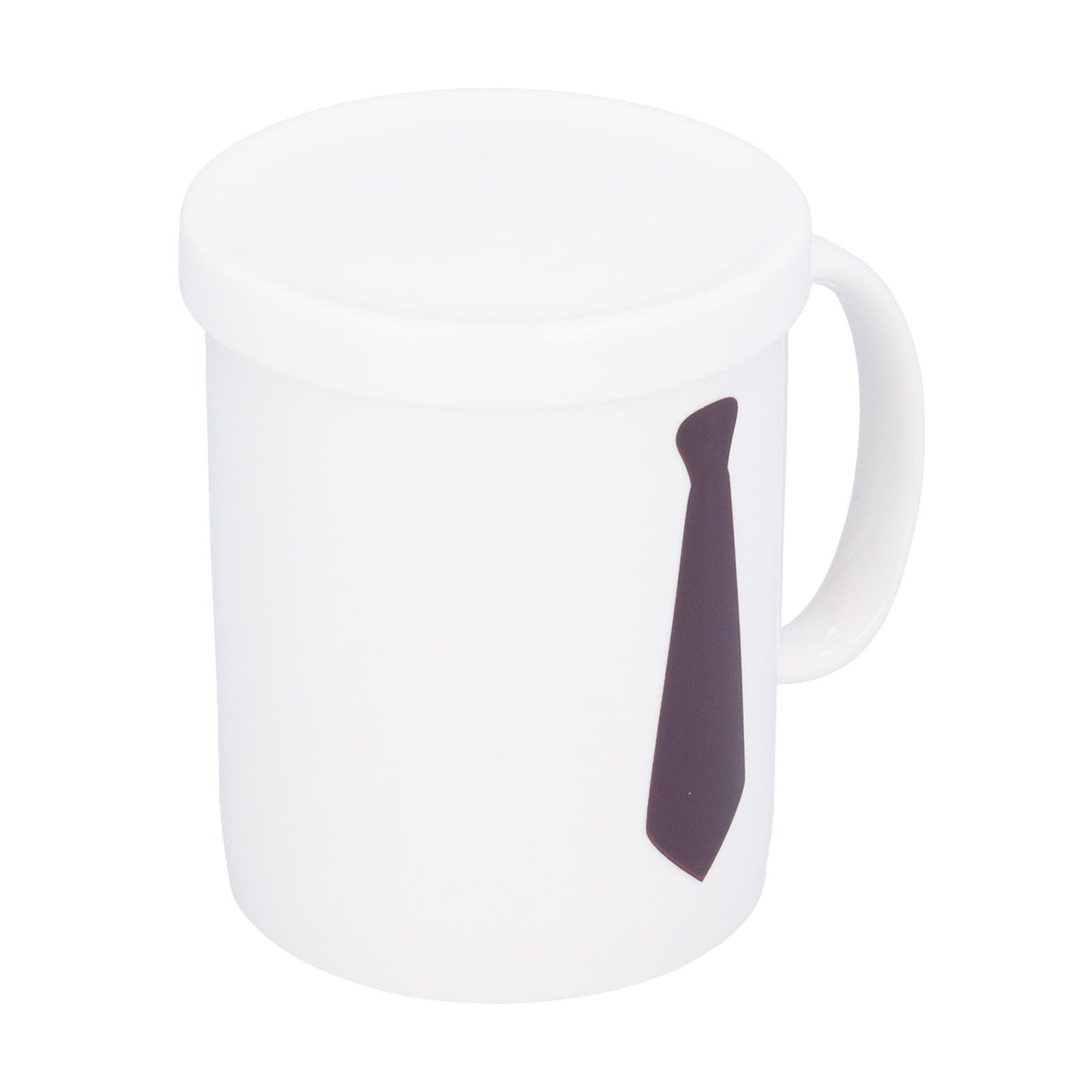 Necktie Pattern Color Changing Cup ThermoSensitive Coffee Mug with Cover for view 5