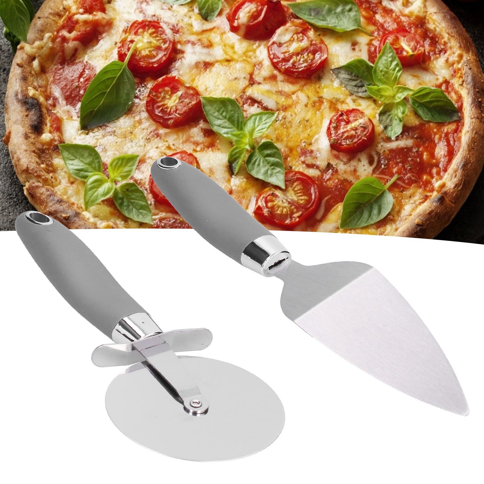 Pizza Tool Kits Pizza Cutter Wheel And Shovel Stainless Steel Pizza Slicers view 12