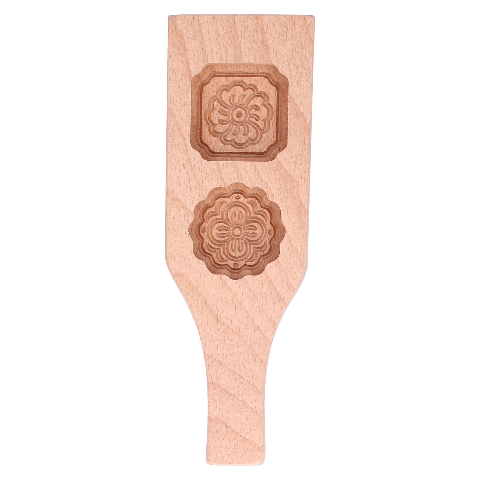 Mooncake Mold 2 Holes Chinese Style Wooden HandMade Pastry Baking Mold for view 4