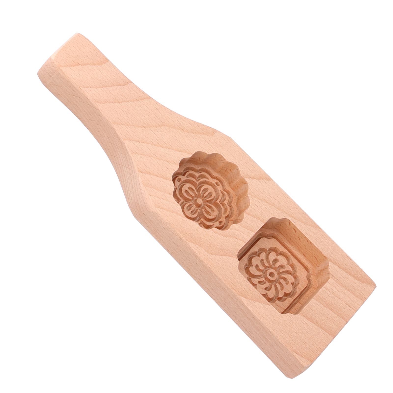 Mooncake Mold 2 Holes Chinese Style Wooden HandMade Pastry Baking Mold for view 7
