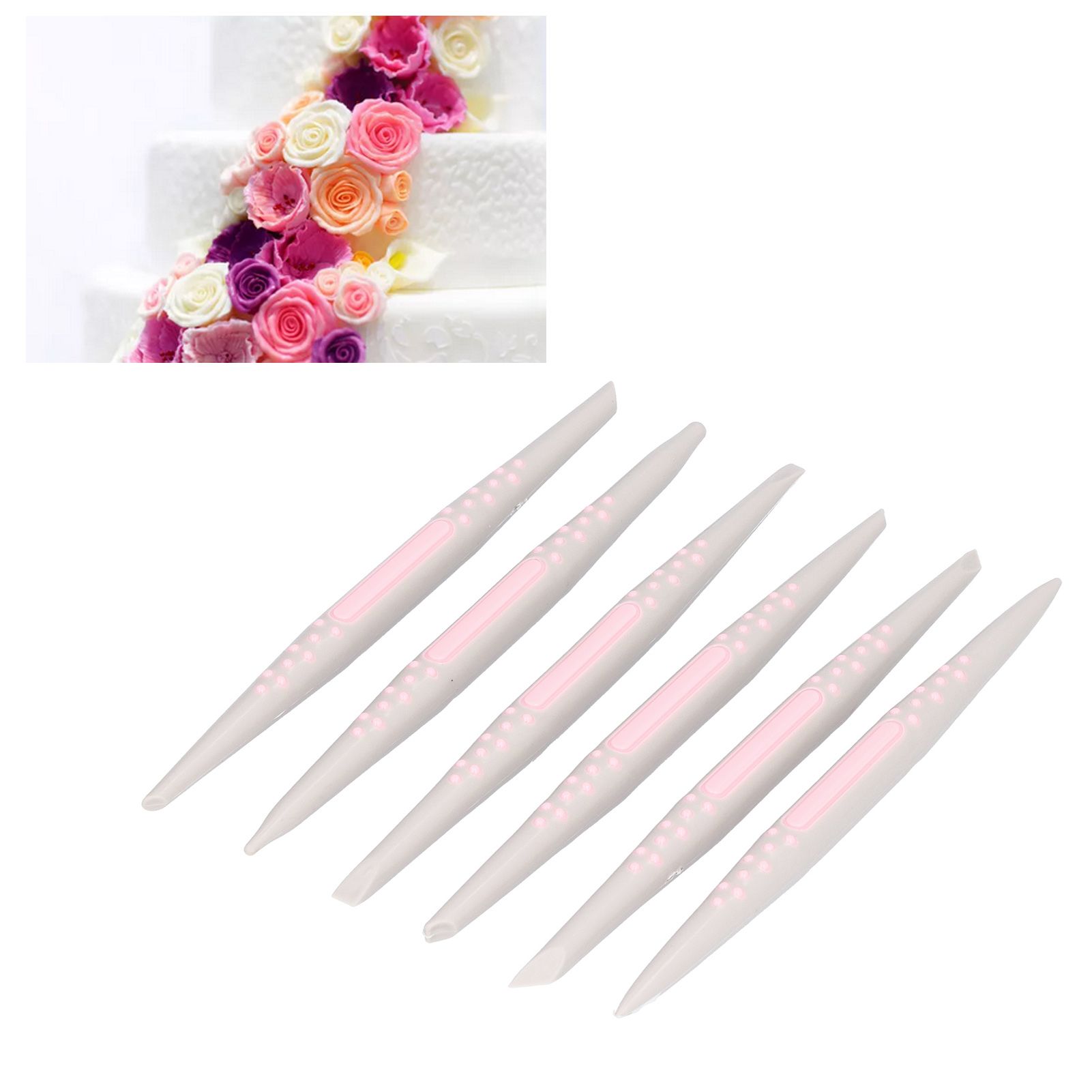 6Pcs Fondant Engraving Pen Cake Decorating Kit DIY Baking Tools for Kitchen view 11