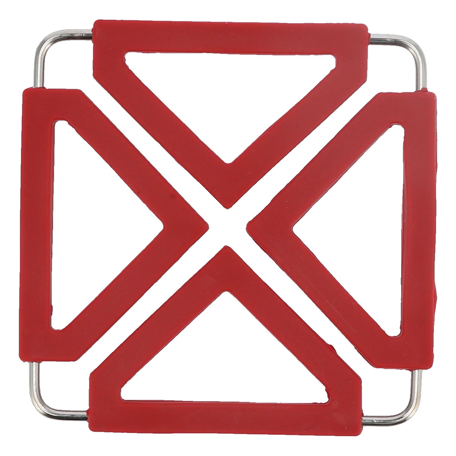 Silicone Trivet Mat Stainless Steel Hot Pot Holder NonSlip Coasters Heat view 2