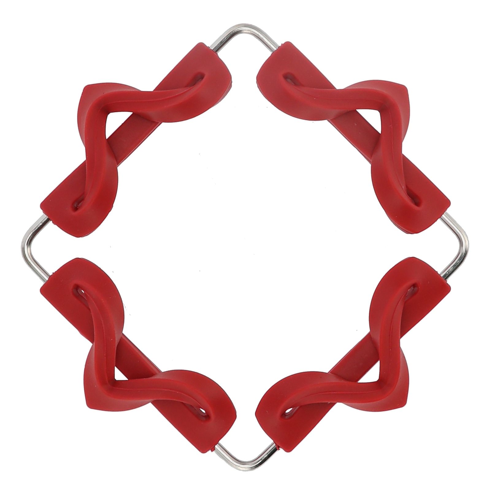 Silicone Trivet Mat Stainless Steel Hot Pot Holder NonSlip Coasters Heat view 3