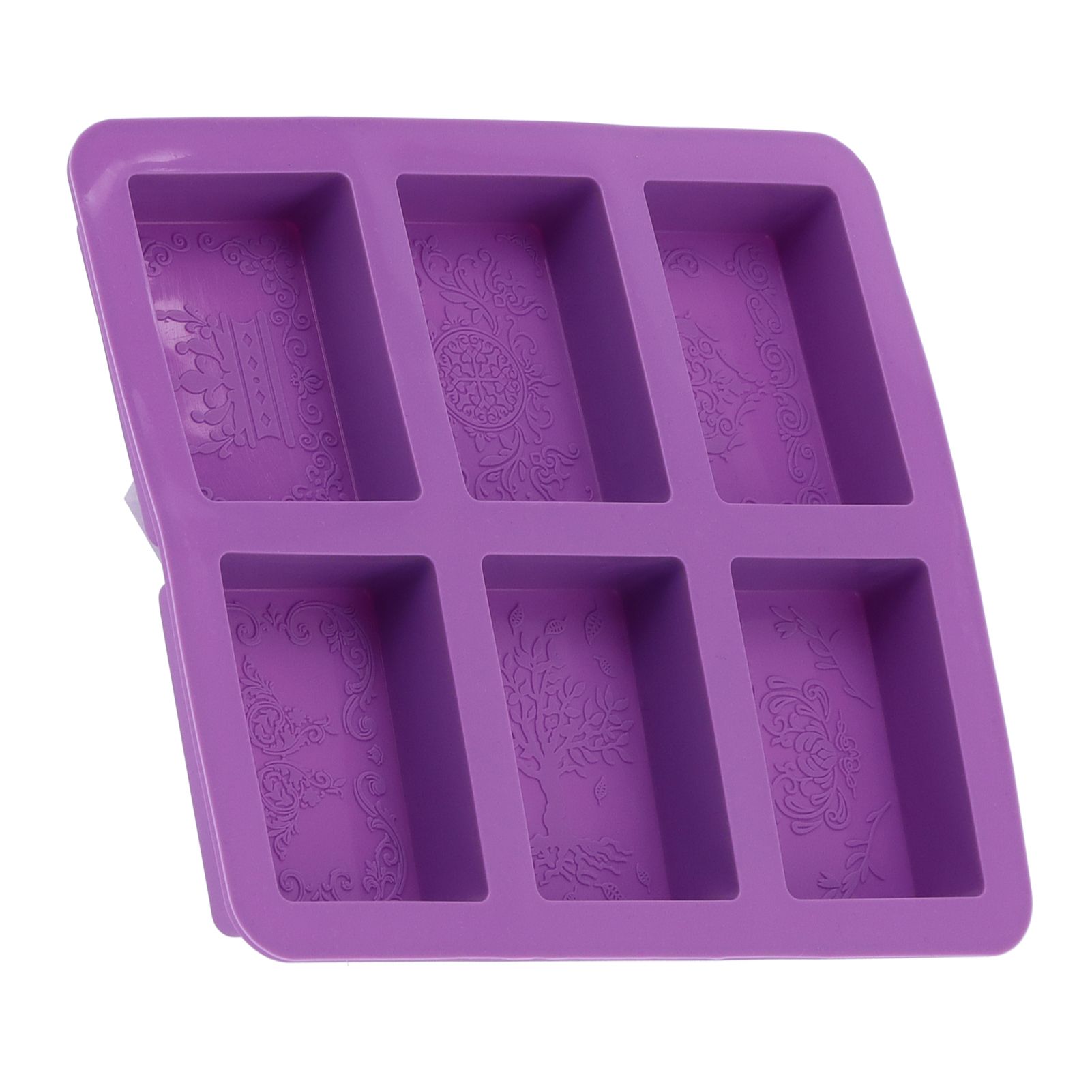 6-Grid Originality Pattern Mold Silicone Hand Made Soap Cake Mold for Home view 6
