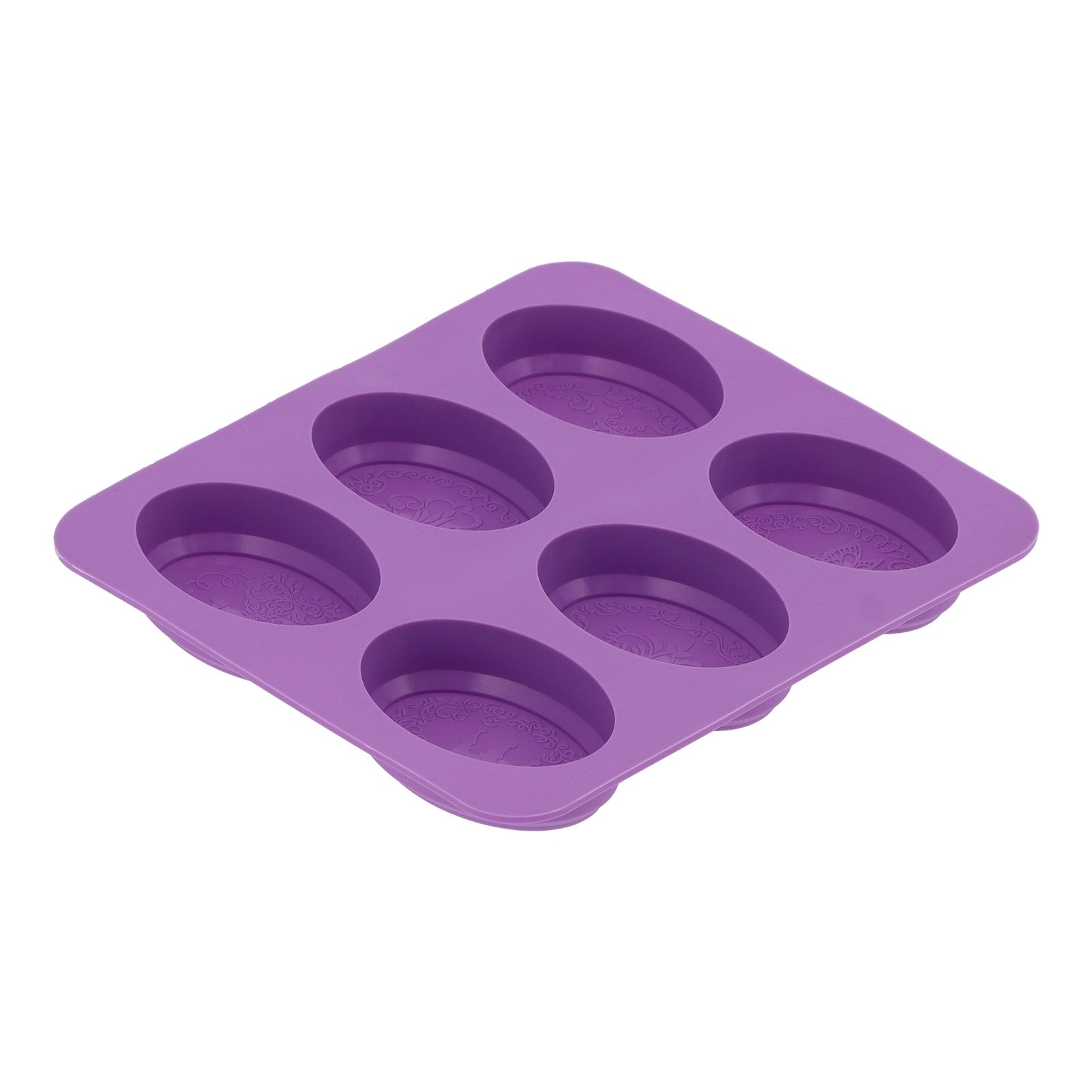 6-Grid Originality Pattern Mold Silicone Hand Made Soap Cake Mold for Home view 2