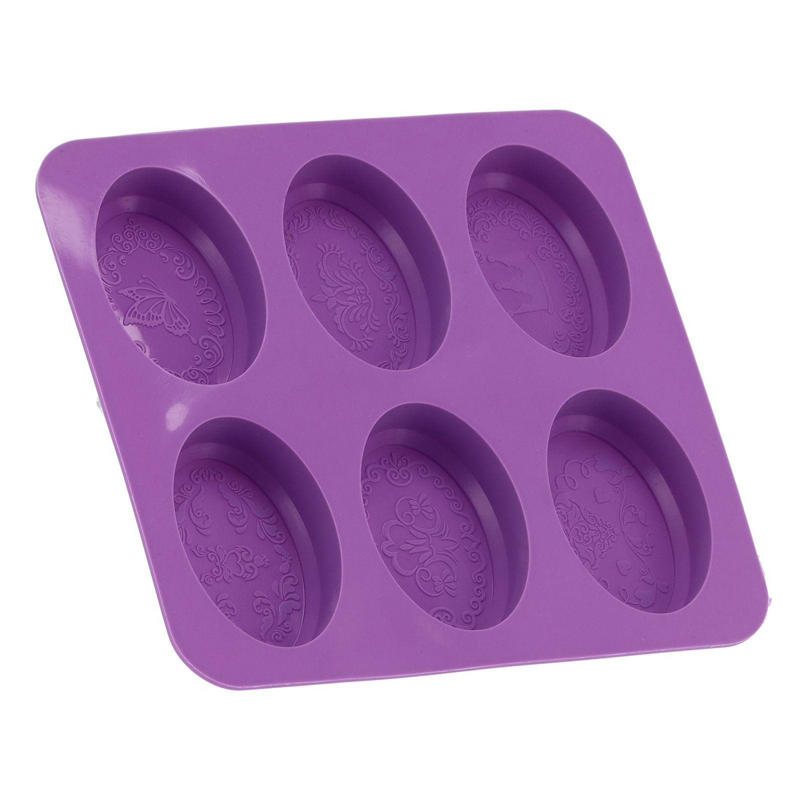 6-Grid Originality Pattern Mold Silicone Hand Made Soap Cake Mold for Home view 5