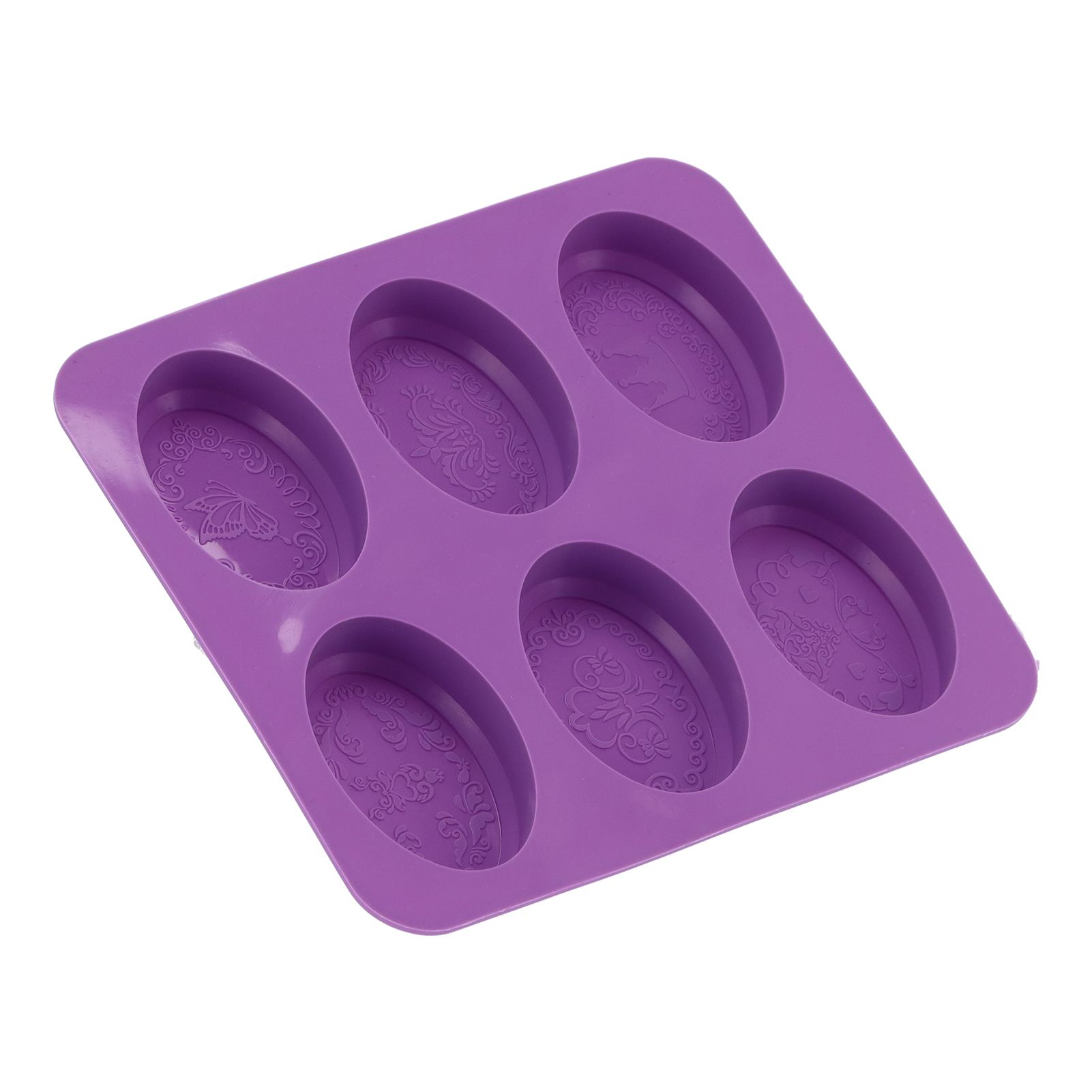 6-Grid Originality Pattern Mold Silicone Hand Made Soap Cake Mold for Home view 6