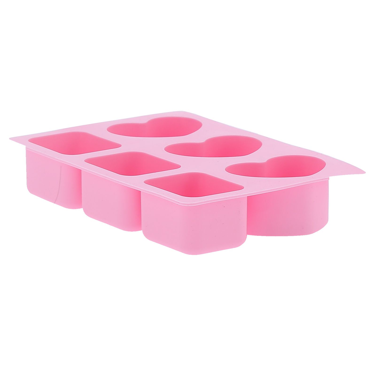 6‑Grid Heart Rectangular Shape Cake Mold Silicone Soap Mold Baking Tool for view 9