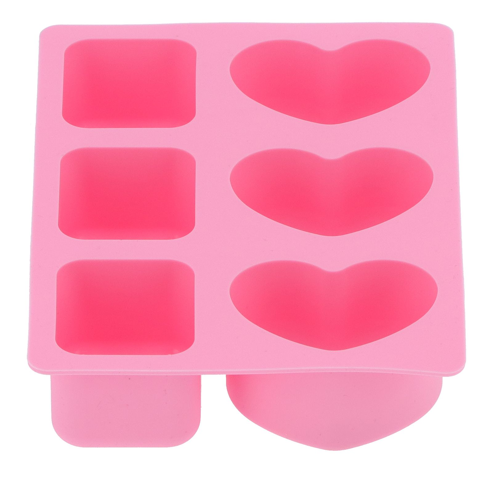 6‑Grid Heart Rectangular Shape Cake Mold Silicone Soap Mold Baking Tool for view 10
