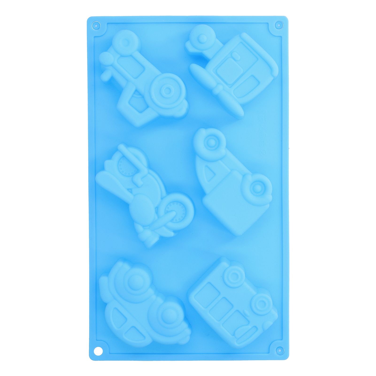 6‑Grid Originality Vehicle Pattern Mold Silicone Cake Mold Baking Tool for view 5