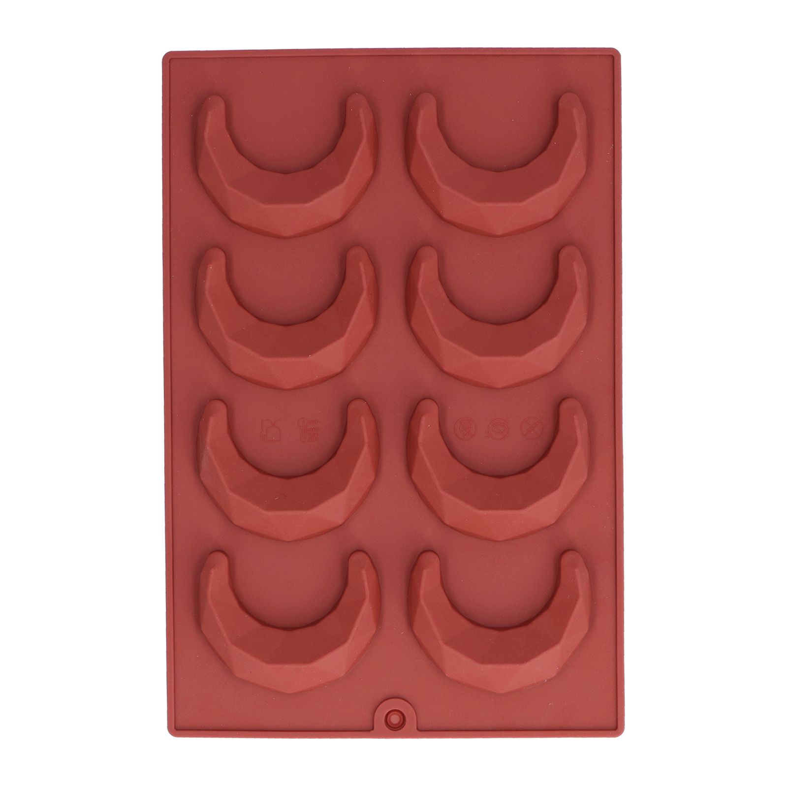 8Hole MoonShaped Mold 3 Dimensional Chocolate Cake Sweet Mold for Home Bakery
