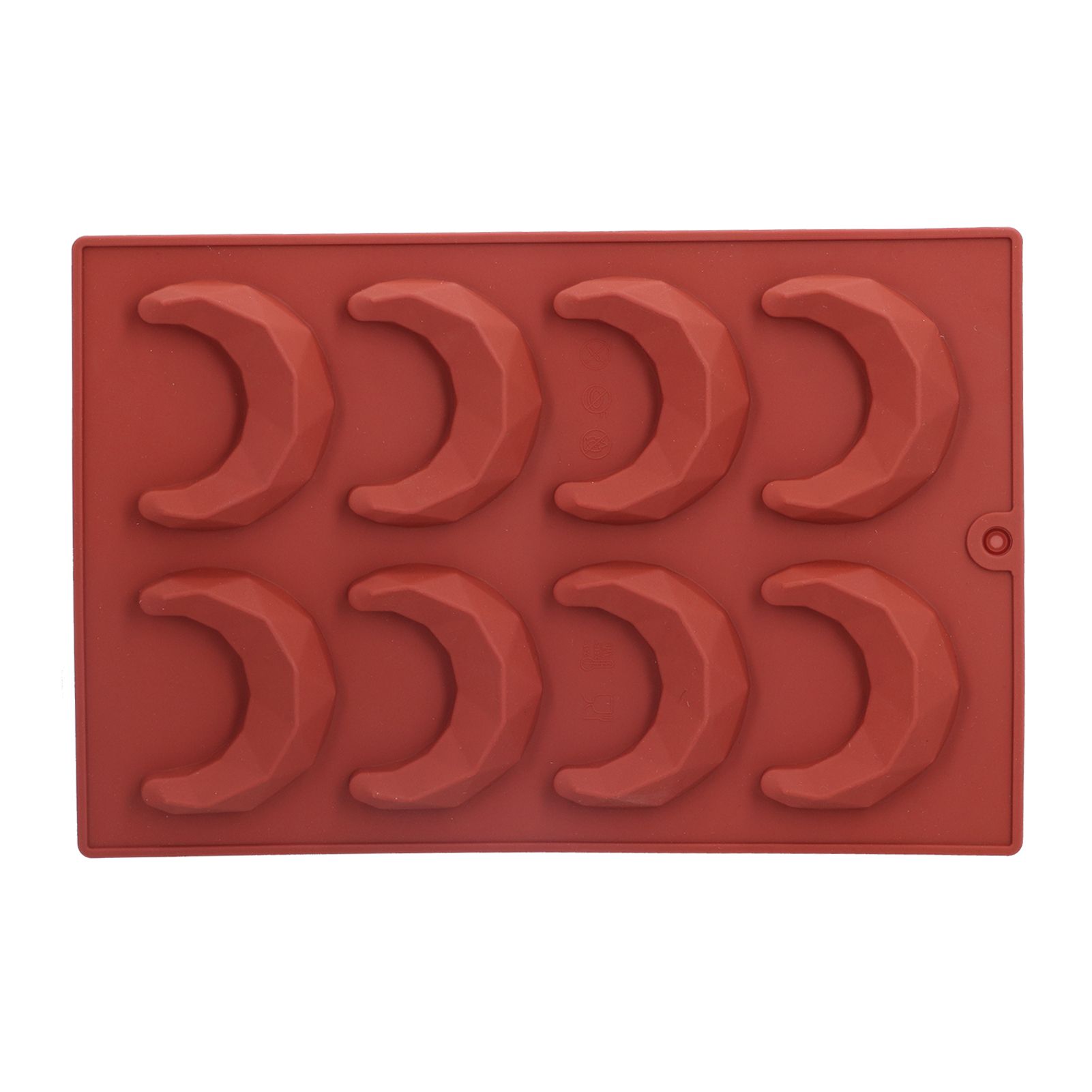 8Hole MoonShaped Mold 3 Dimensional Chocolate Cake Sweet Mold for Home Bakery view 4