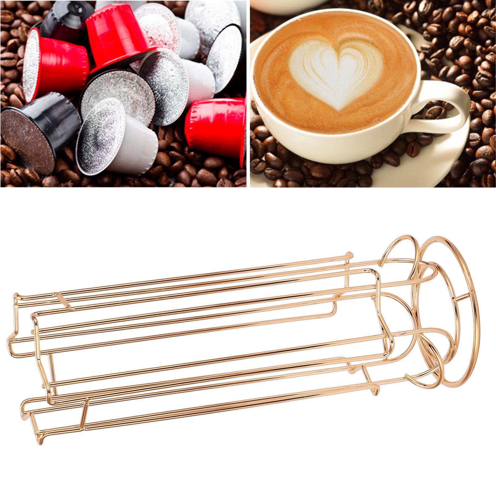 Coffee Capsule Holder Iron Wire Coffee Pod Storage Rack Shelve Holding 18PCS view 11