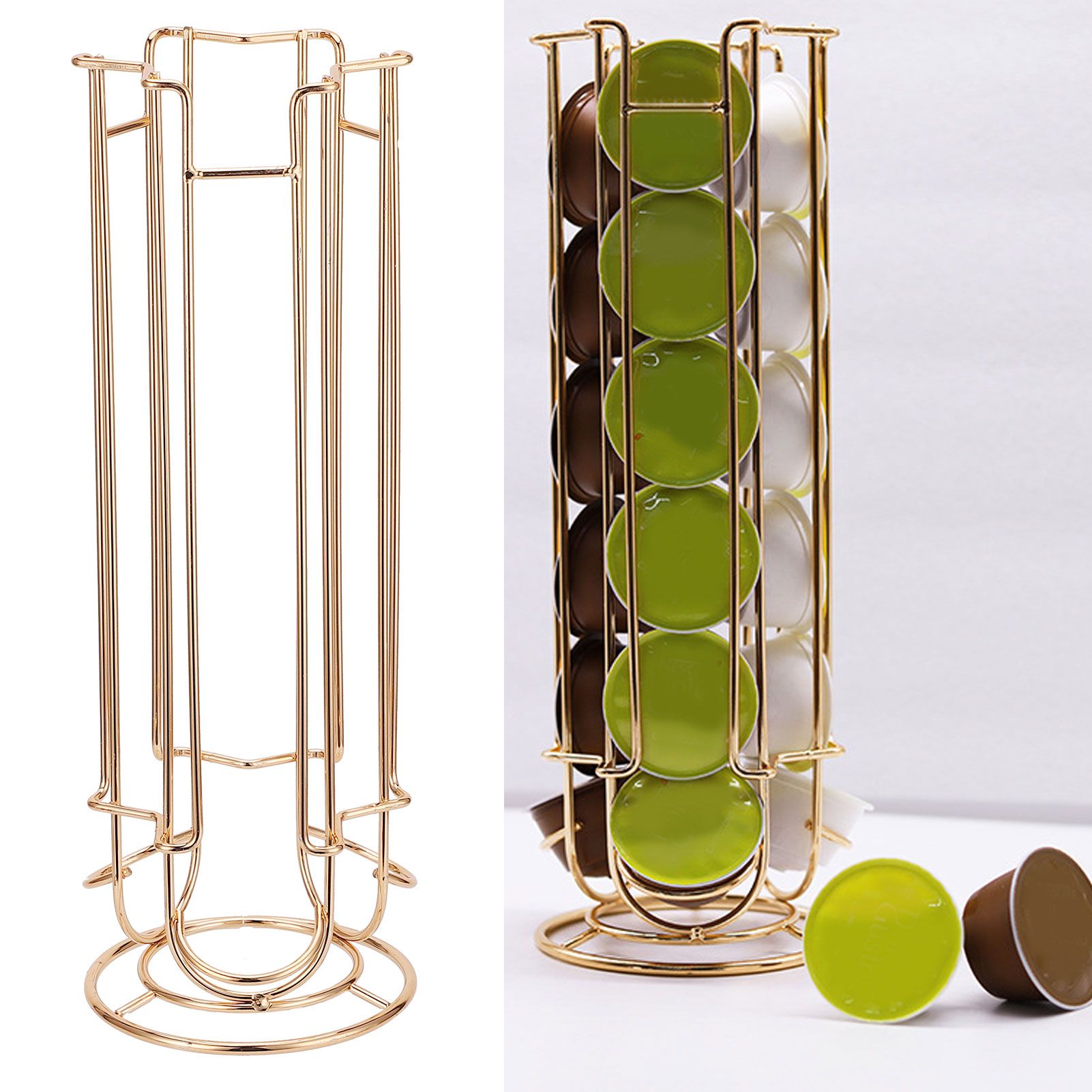 Coffee Capsule Holder Iron Wire Coffee Pod Storage Rack Shelve Holding 18PCS view 12