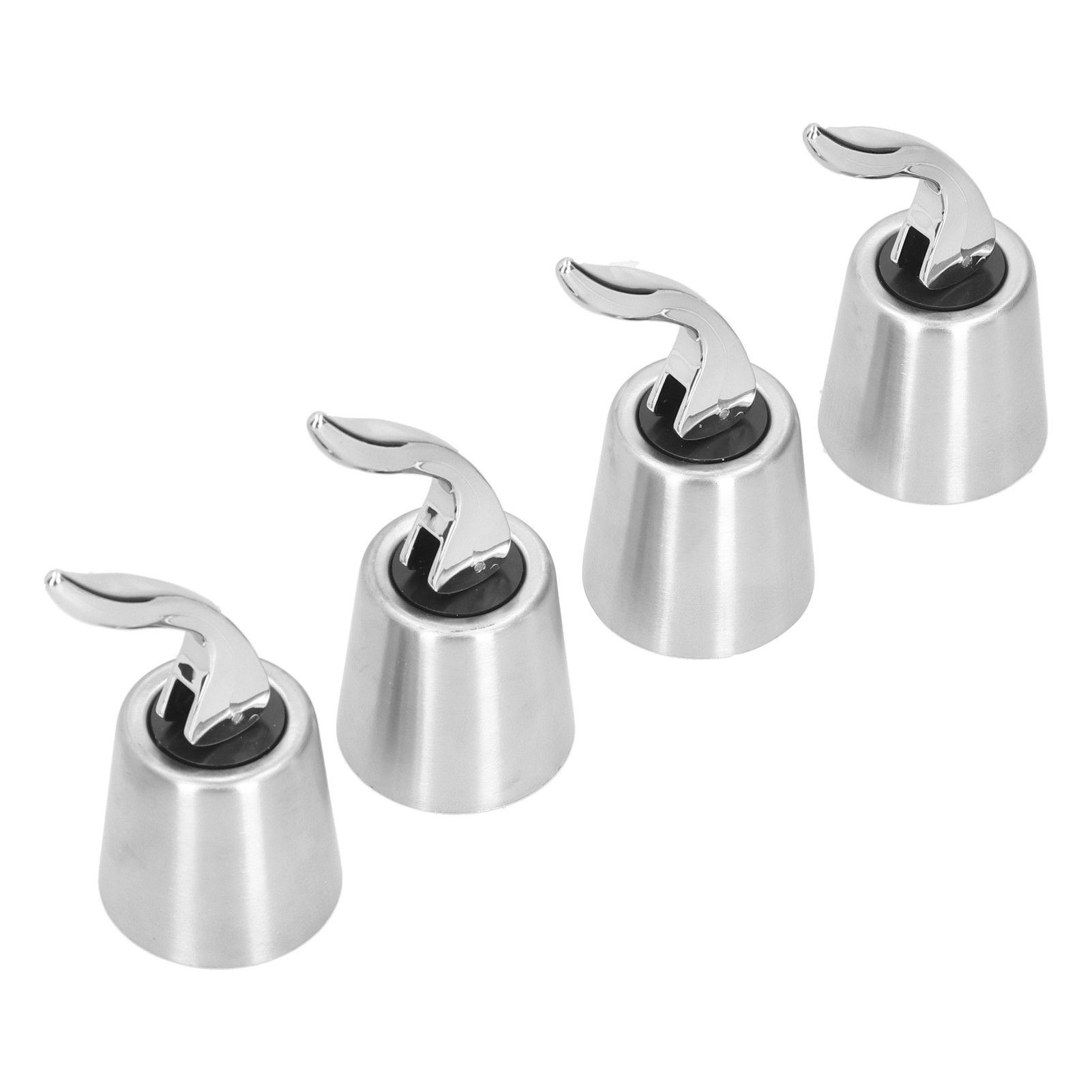 4PCS Wine Bottle Stopper Press Handle Style Expanding Stainless Steel Wine view 10