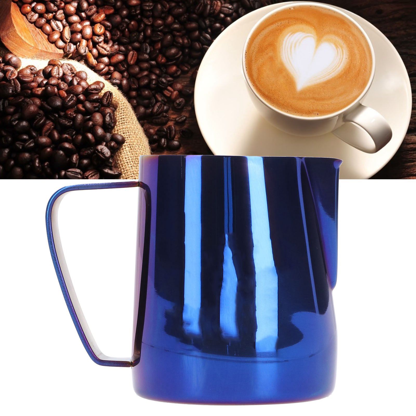 Pointed Mouth Milk Frothing Mug Stainless Steel Coffee Frother Cup for Home view 11