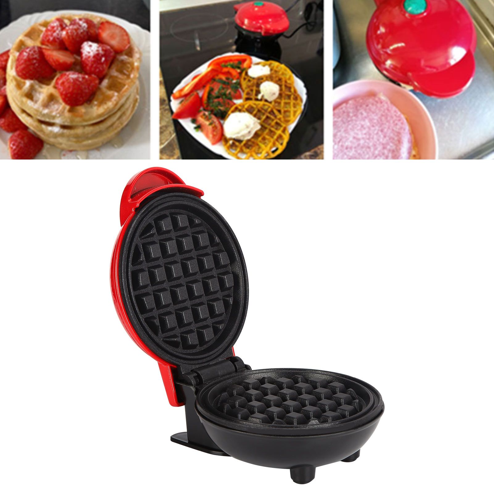 Electric Breakfast Maker Double Sided Non Stick Waffle Egg Cake Maker for view 11