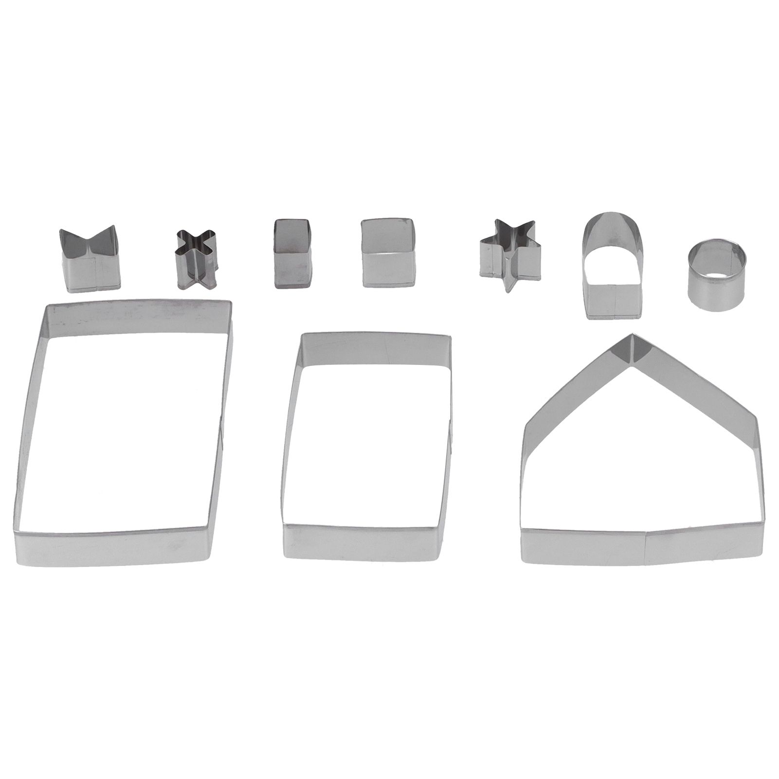10Pcs/Set Stainless Steel Cookies Mold Cutter Set DIY Christmas House Mold view 5