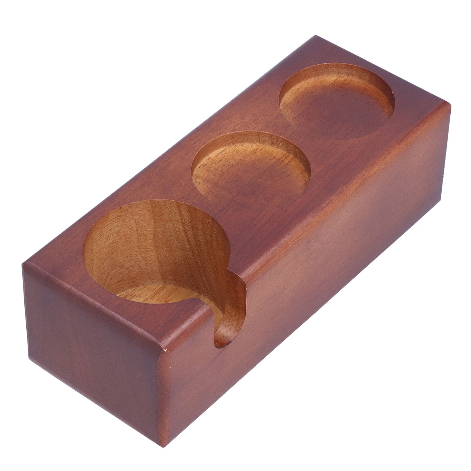 3‑Slots Wood Coffee Tamper Holder Portafilter Storage Stand Tamping Station view 7
