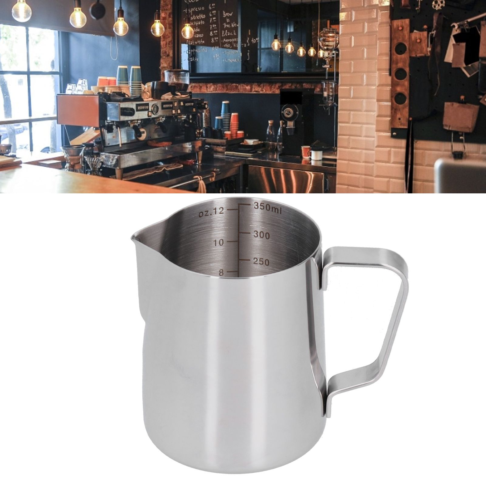 Stainless Steel Frothing Cup Pointed Spout Coffee Frothing Jug Milk Coffee view 11