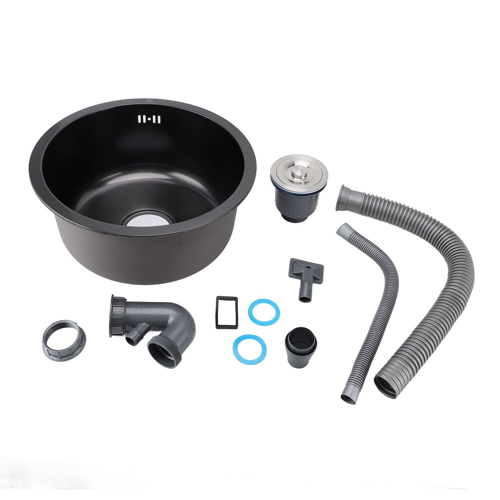 Undermount Small Kitchen Sink Professional Nano Black Stainless Steel Single view 3