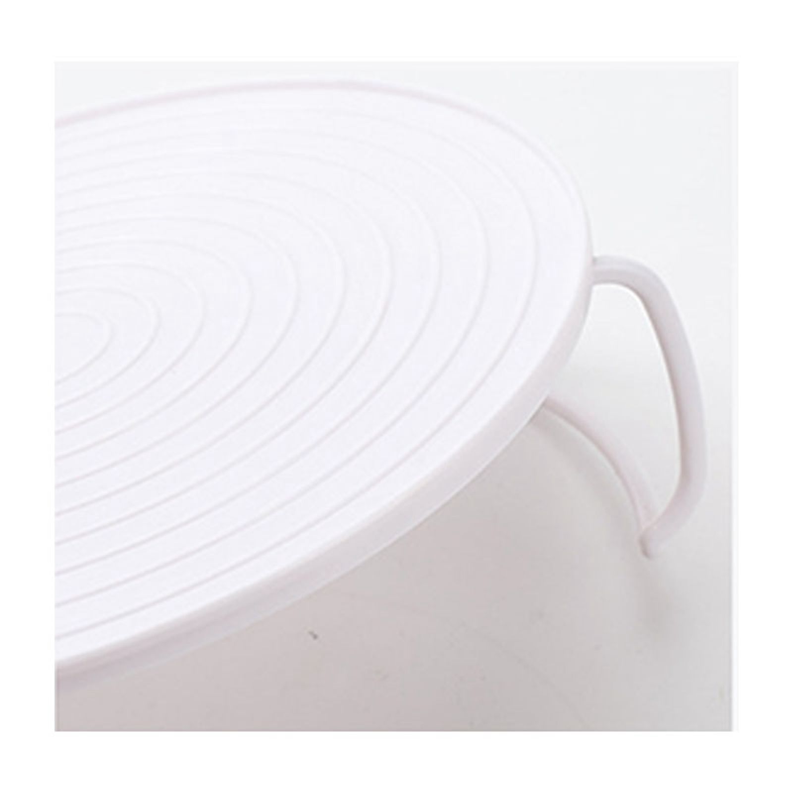Microwave Plate Tray Multifunctional White Round Food Steaming Rack with view 5