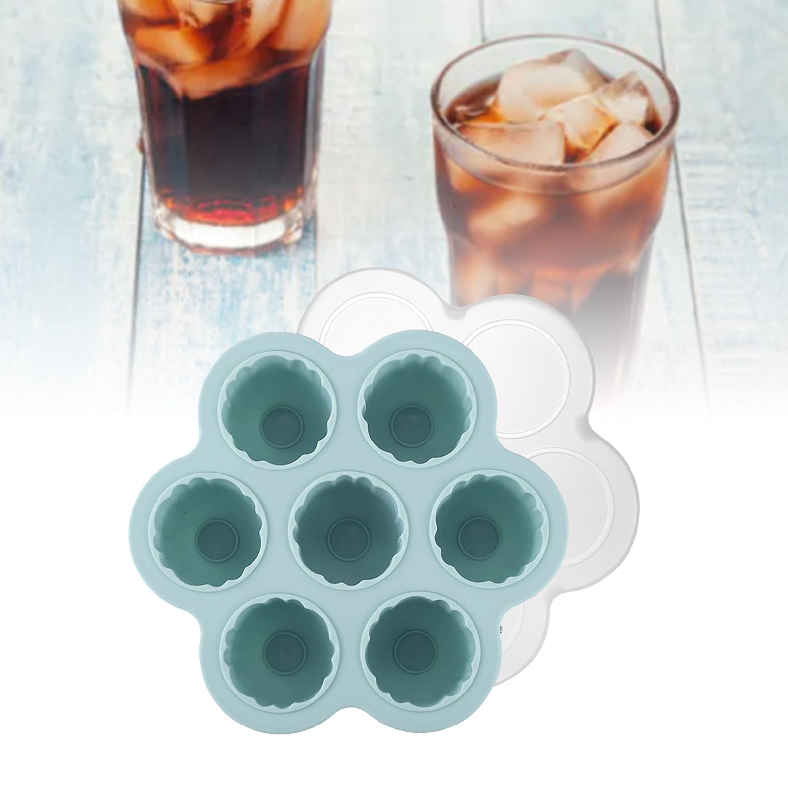 Jelly Mould Easy Release Food Grade Silicone 7 Holes Grapefruit Shaped Ice view 9