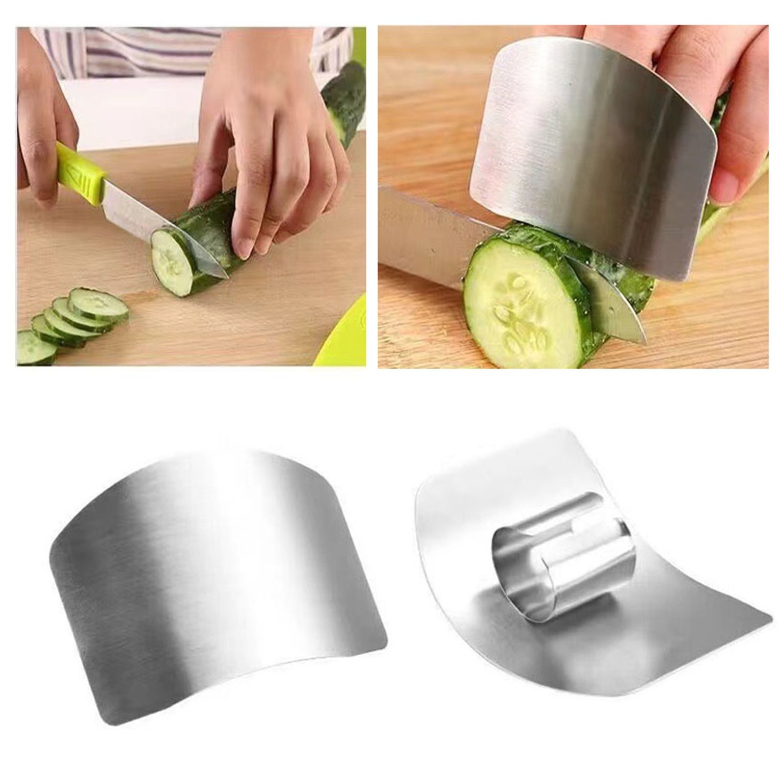 Stainless Steel Finger Guard Adjustable Finger Hand Protector Kitchen Tool for view 6
