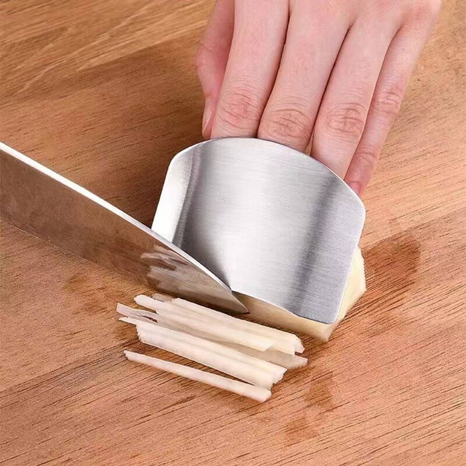 Stainless Steel Finger Guard Adjustable Finger Hand Protector Kitchen Tool for view 8