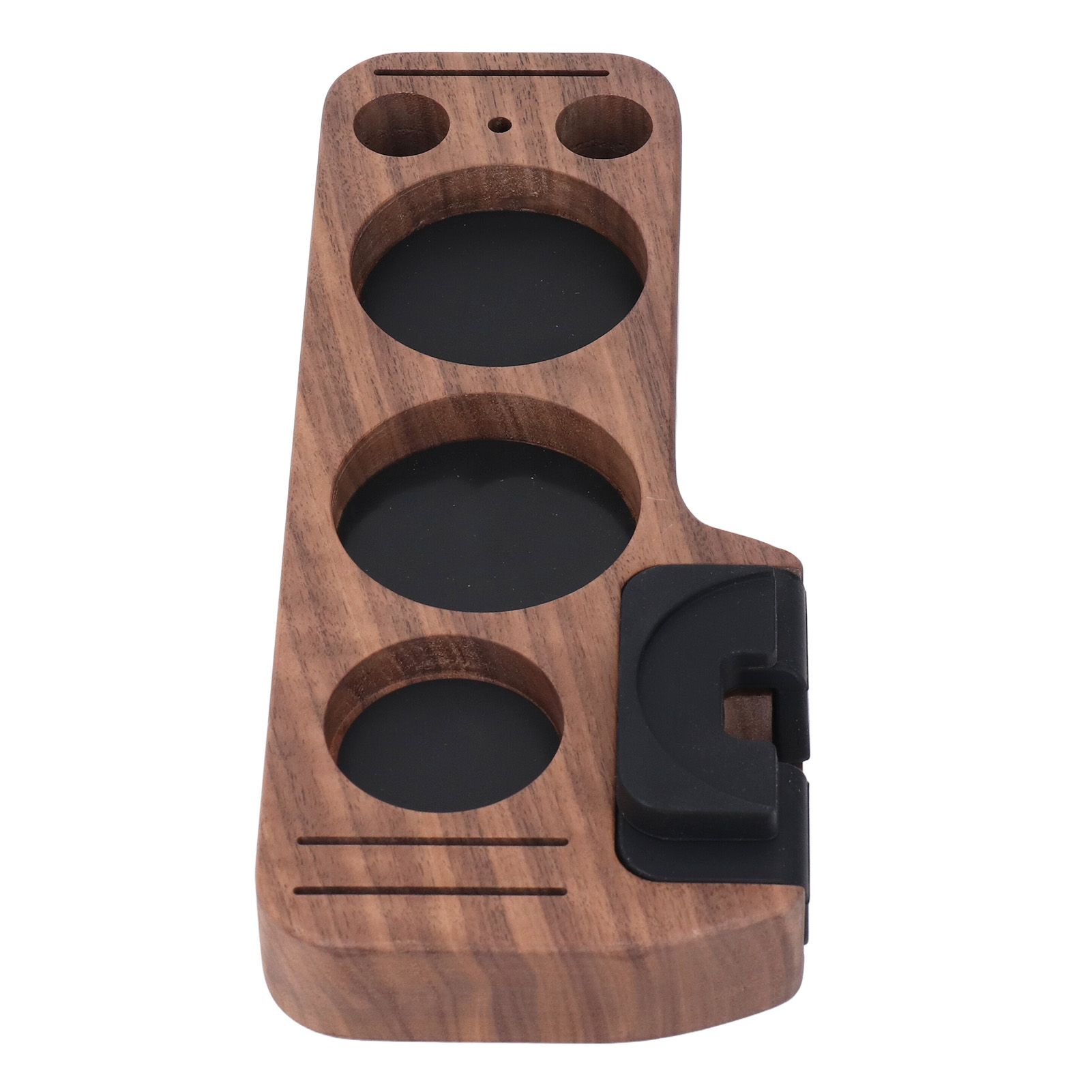 Compact Tamping Station Tamper Station Base Holder Wooden Coffee Portafilters view 2