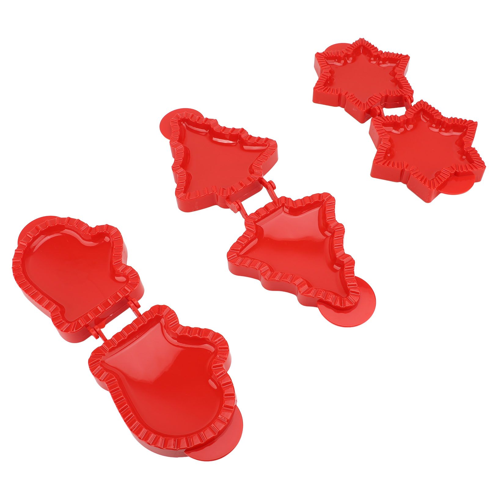 3pcs Pocket Pie Snowflake Mitt Xmas Tree Shape Press Dough Presser Pocket Pie view 4