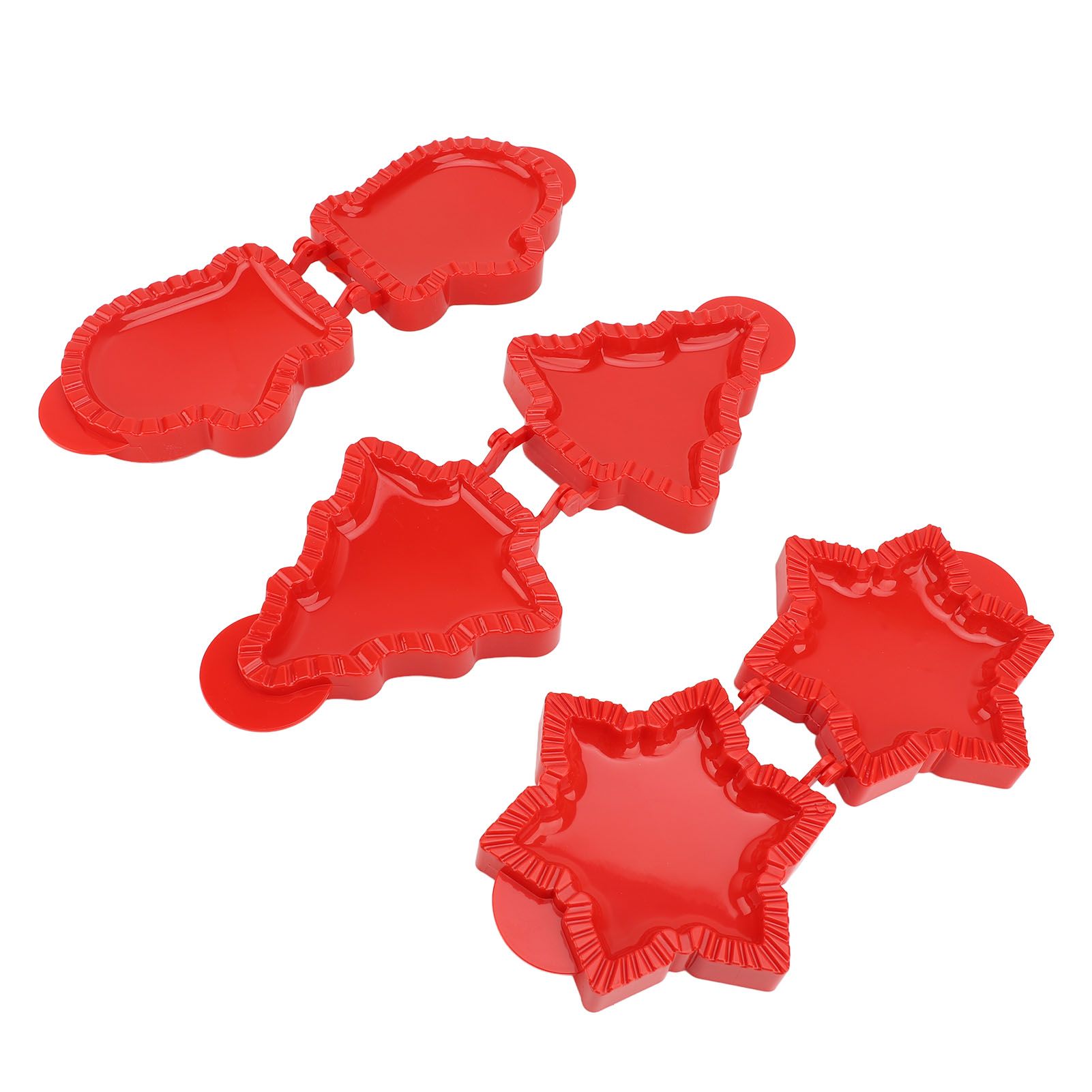 3pcs Pocket Pie Snowflake Mitt Xmas Tree Shape Press Dough Presser Pocket Pie view 6