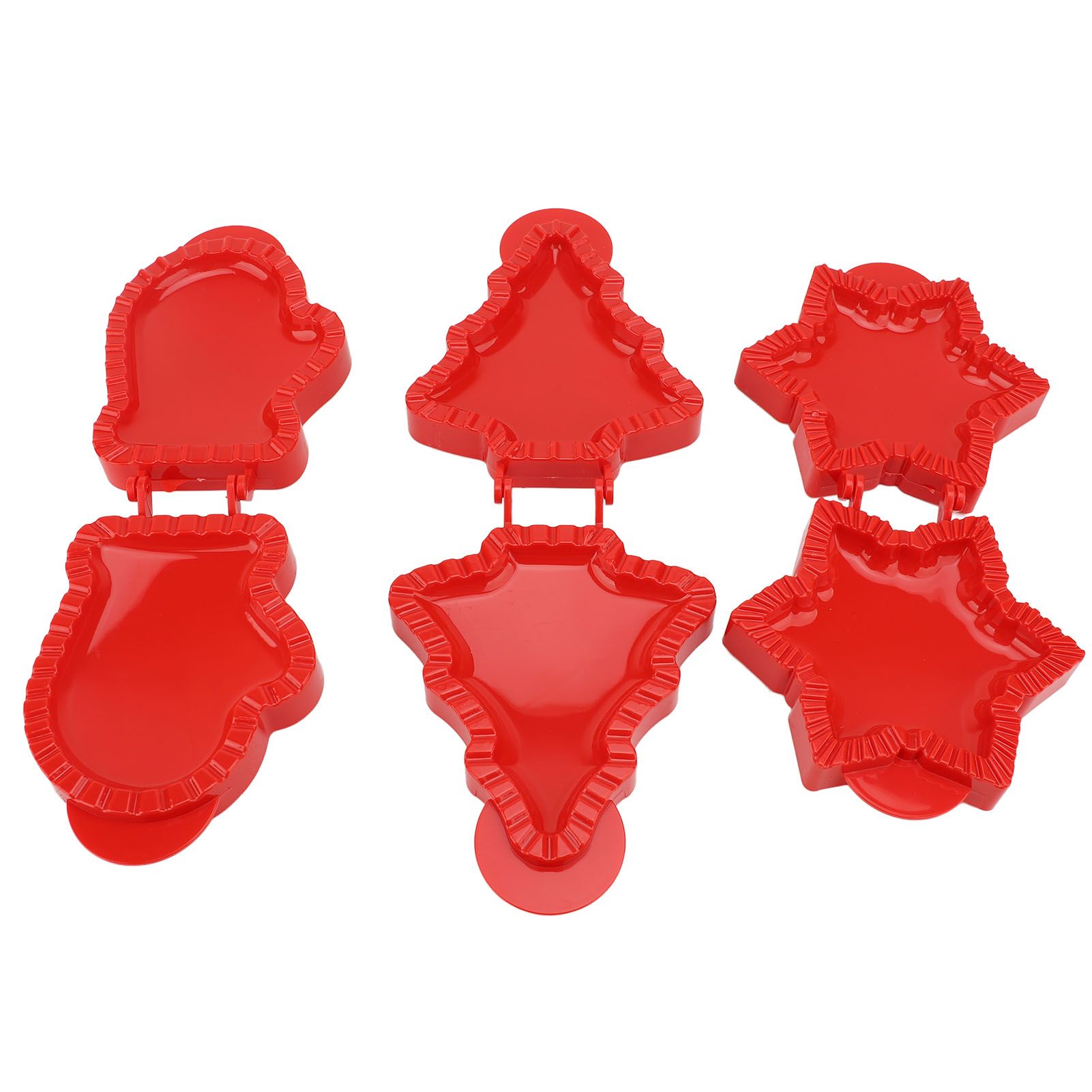 3pcs Pocket Pie Snowflake Mitt Xmas Tree Shape Press Dough Presser Pocket Pie view 8