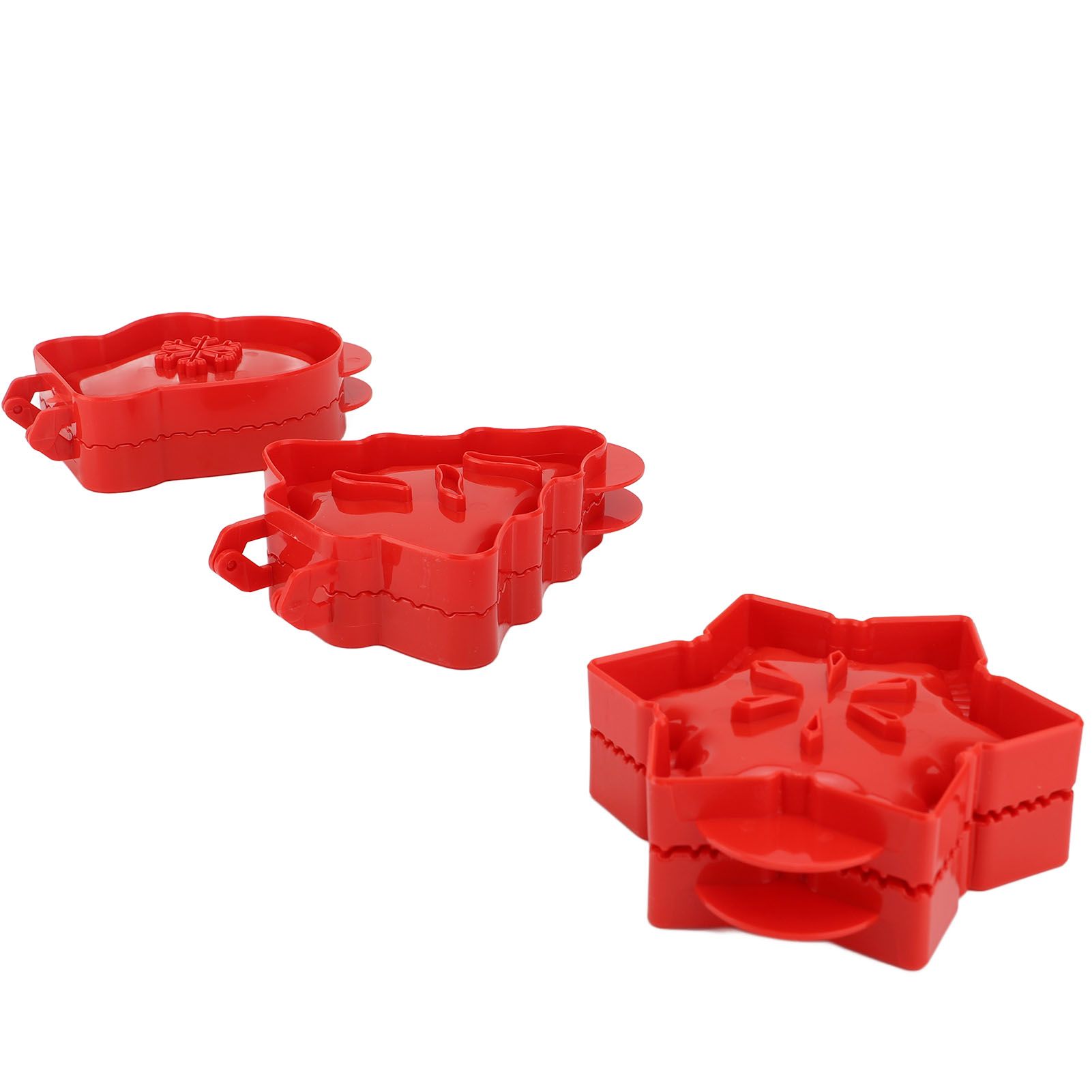 3pcs Pocket Pie Snowflake Mitt Xmas Tree Shape Press Dough Presser Pocket Pie view 10