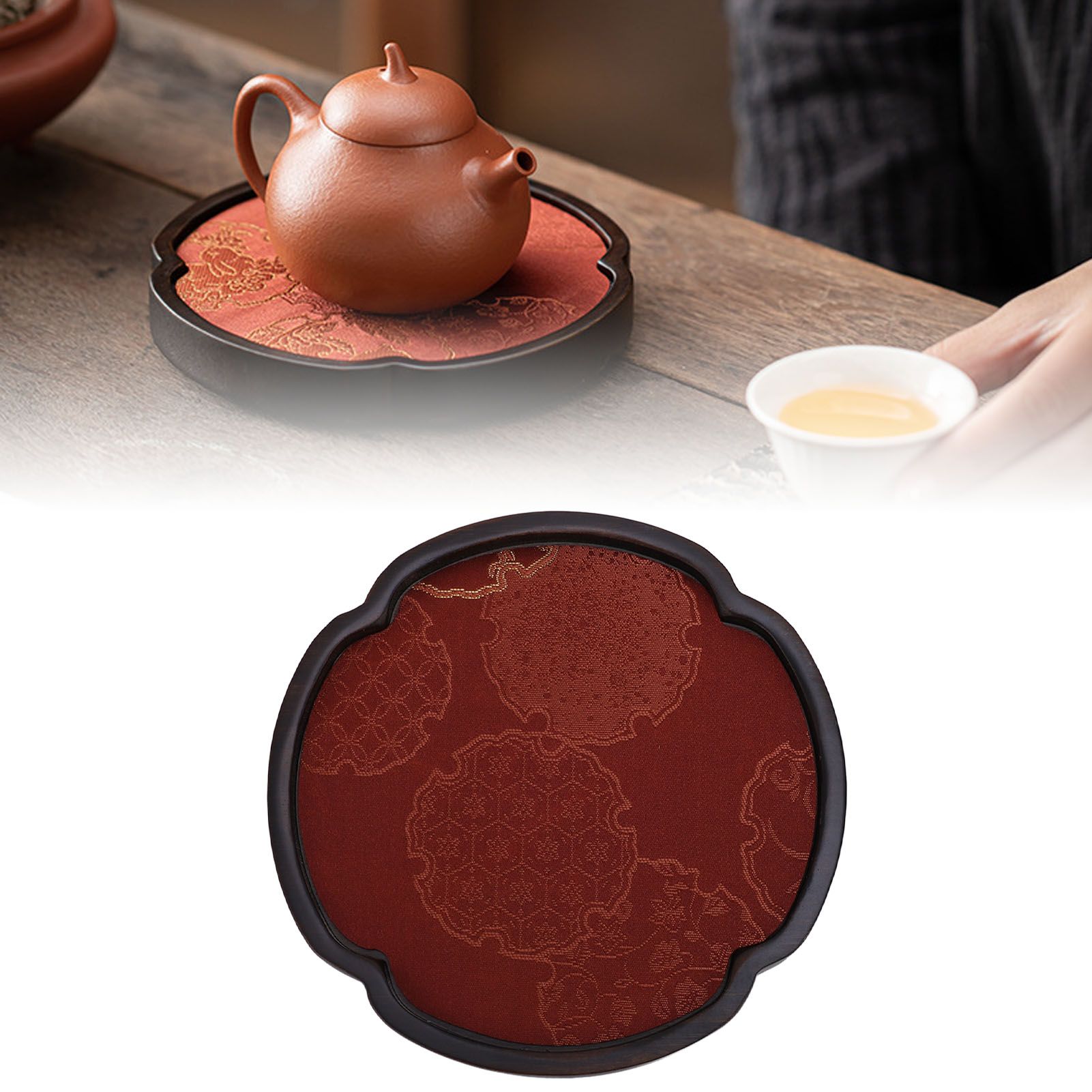 Tea Serving Tray Heat Resistant Chinese Style Multipurpose Easy Cleanup Food view 11