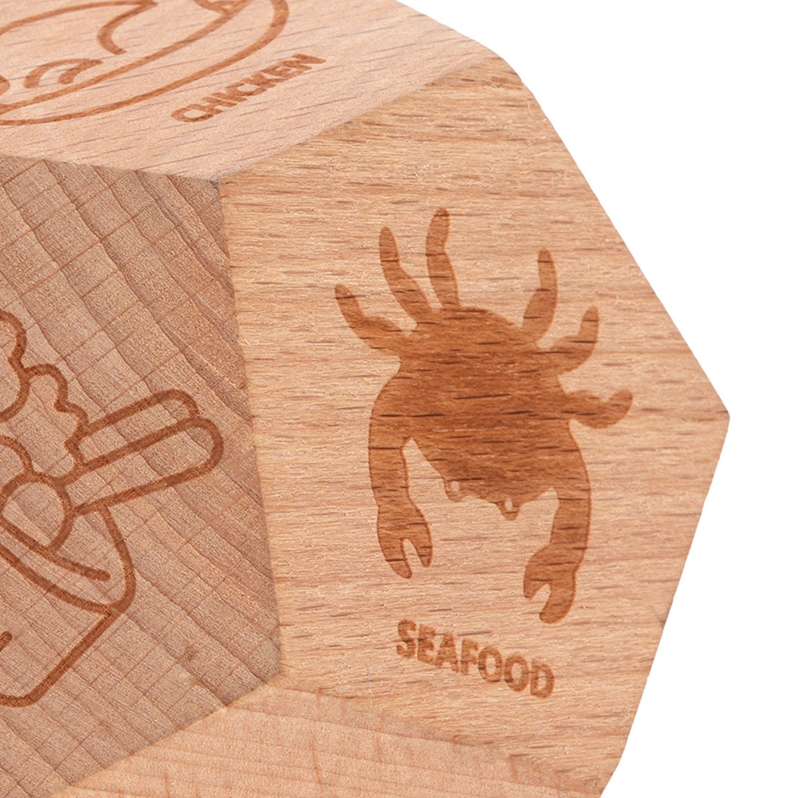 Food Decision Dice 12 Sided Wooden Portable Dinner Choosing Dice for Family view 5