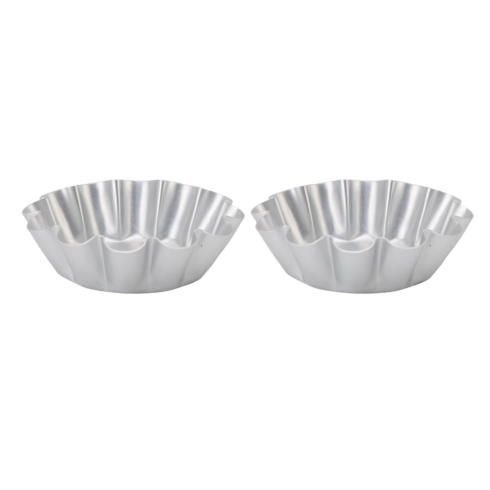 2Pcs Tart Mold Aluminum Alloy Flower Shaped Non Stick Baking Mould for Bread view 8