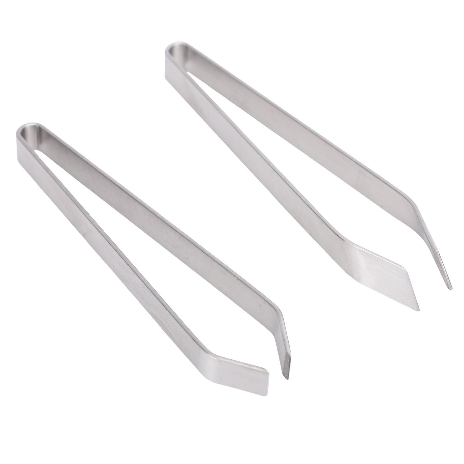 Fish Bone Tweezers Stainless Steel Flat and Slant Tweezers Pliers Remover Tool view 10