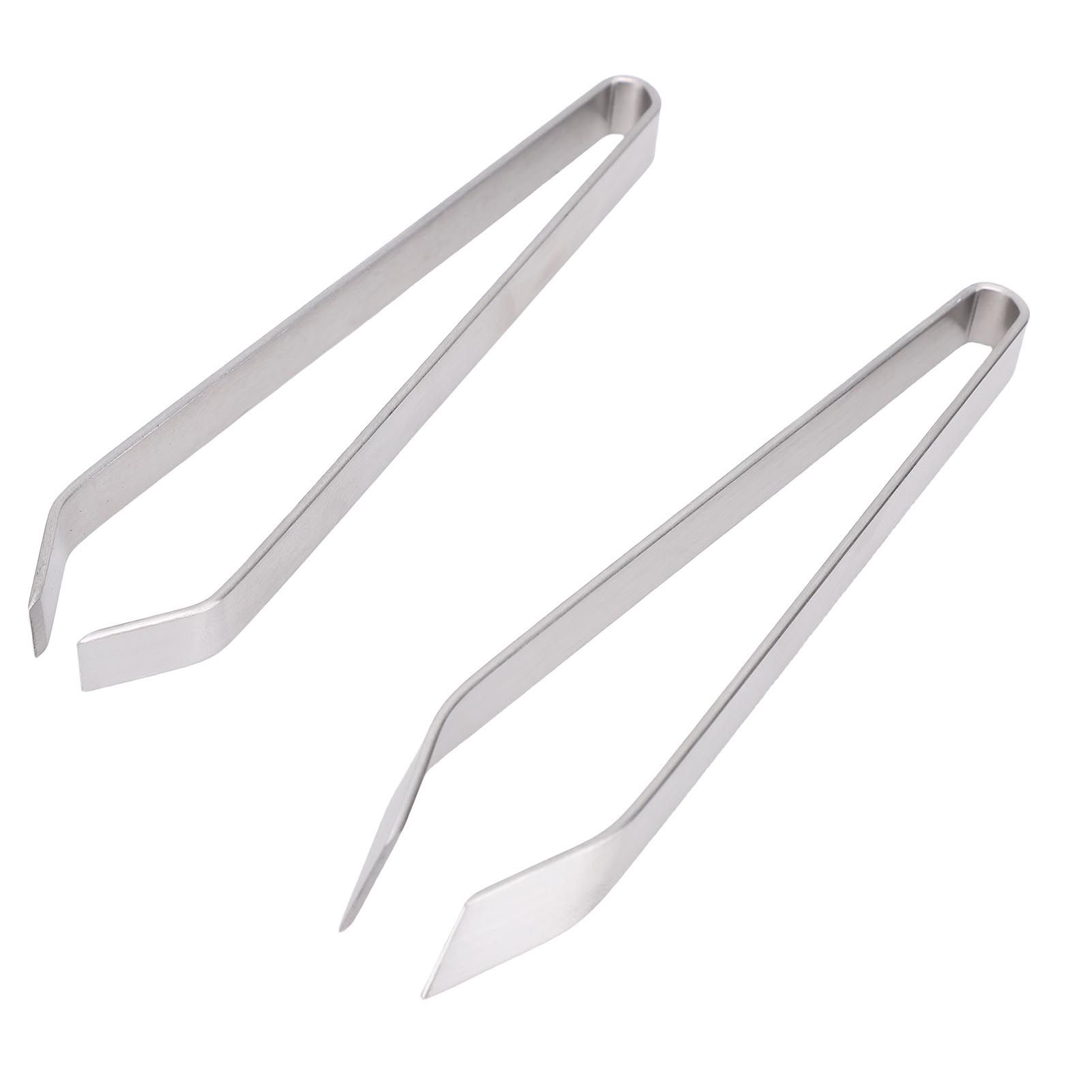 Fish Bone Tweezers Stainless Steel Flat and Slant Tweezers Pliers Remover Tool view 11